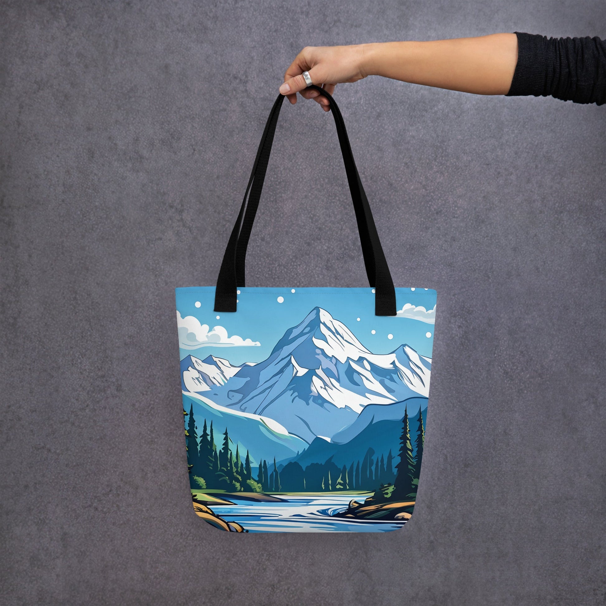 Snowy Mountains Tote Bag - Tote Bags - Discovery Co.