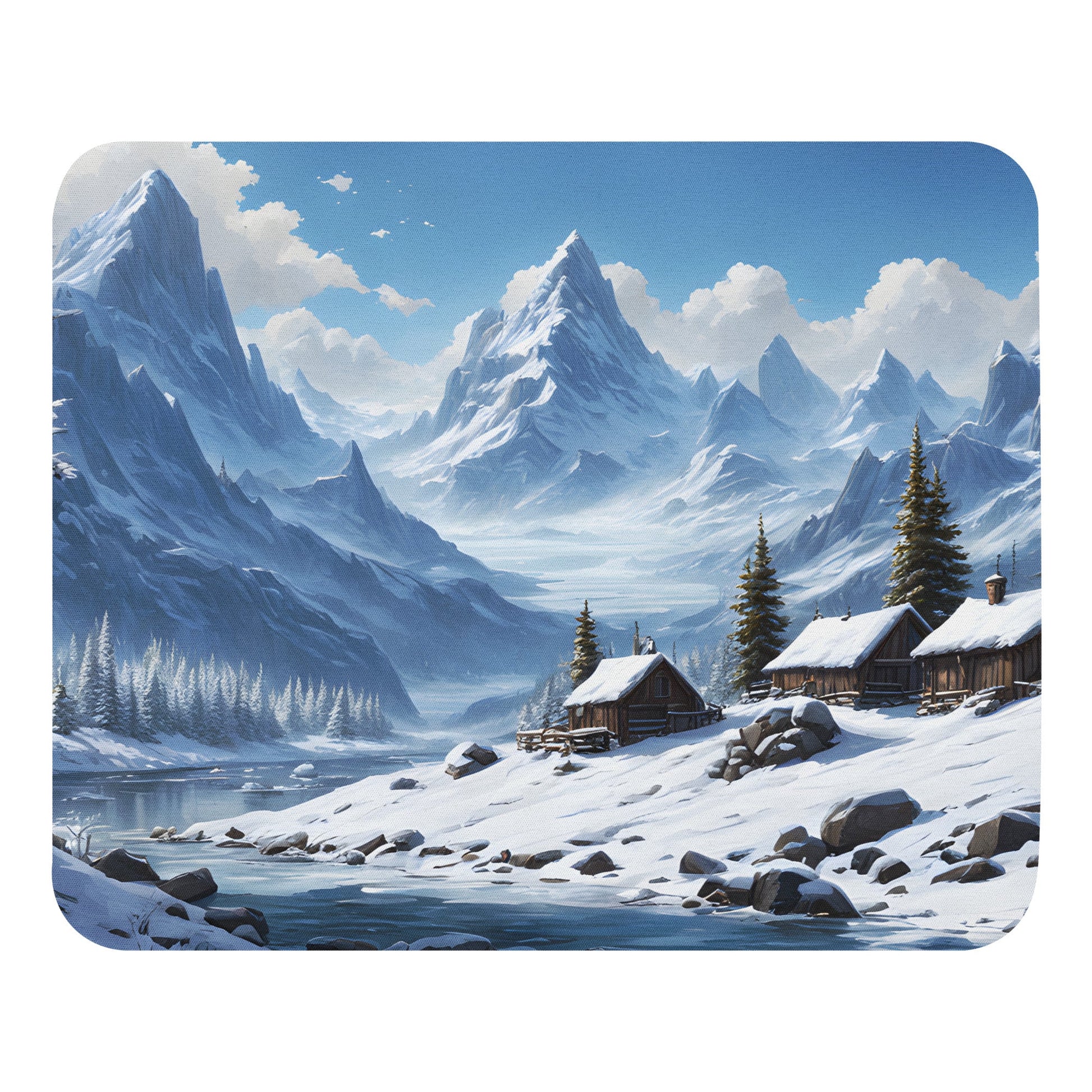 Snowy Village Mouse Pad - Mouse Pads - Discovery Co.