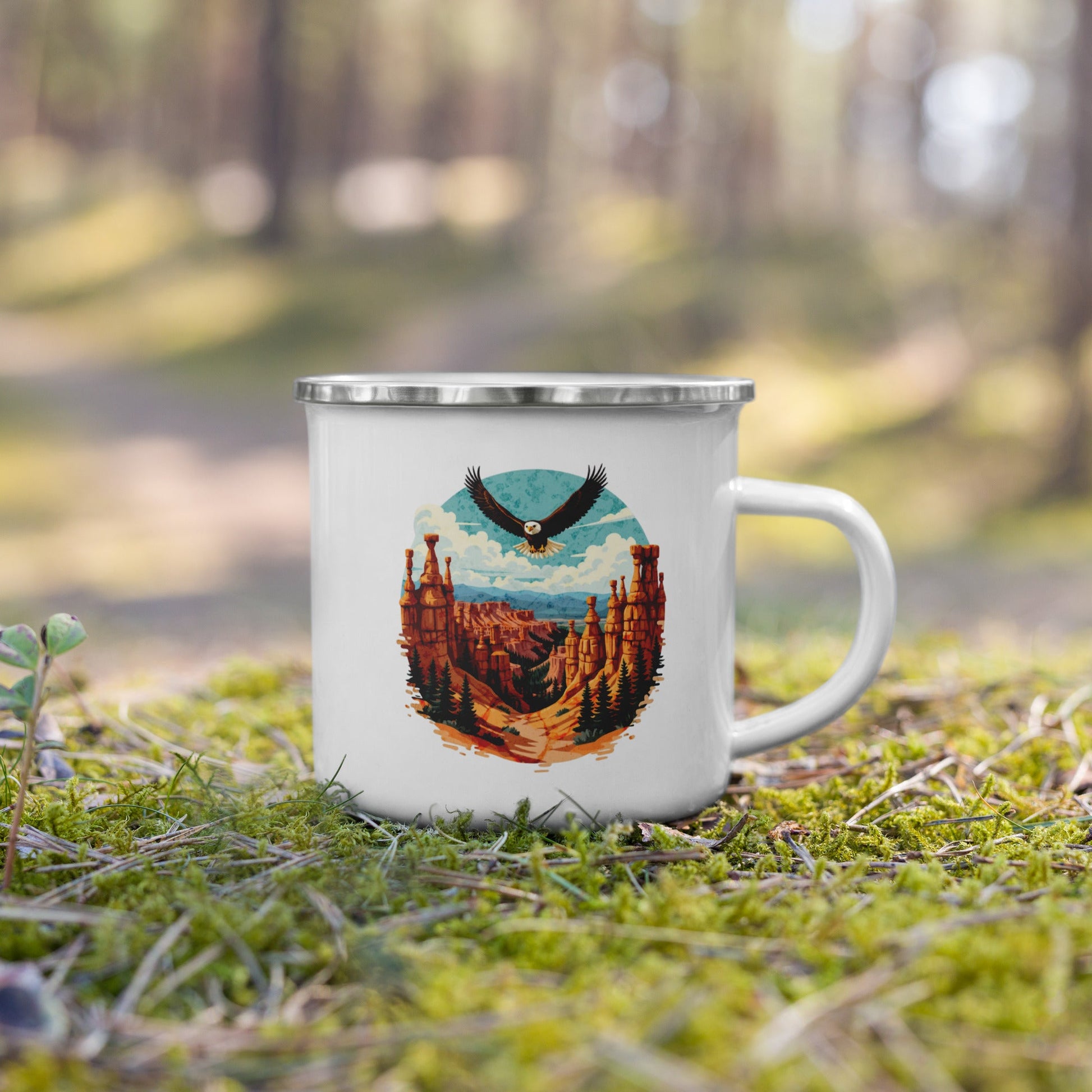 Soaring Eagle Enamel Mug - Mugs - Discovery Co.