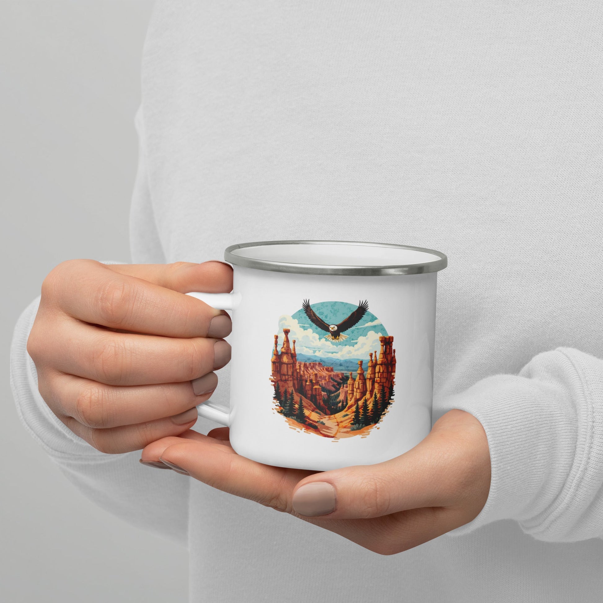 Soaring Eagle Enamel Mug - Mugs - Discovery Co.