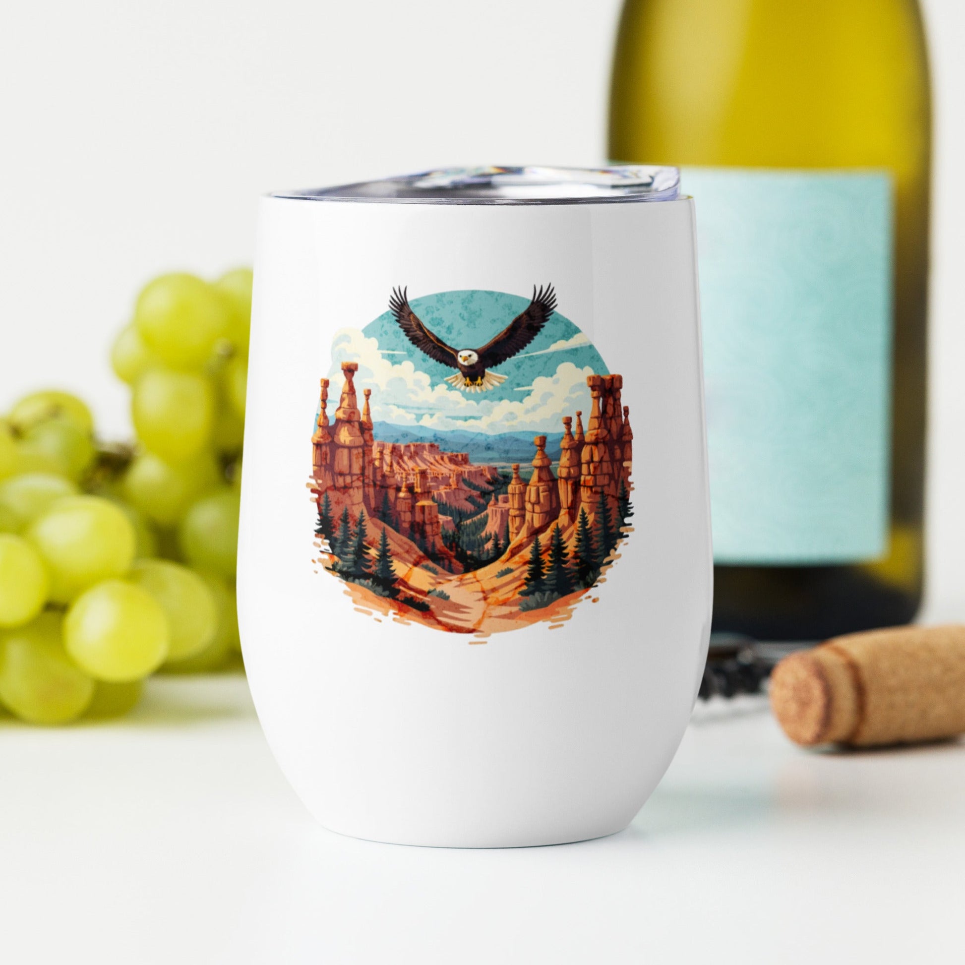 Soaring Eagle Stainless Steel Wine Tumbler - Steel Tumbler - Discovery Co.