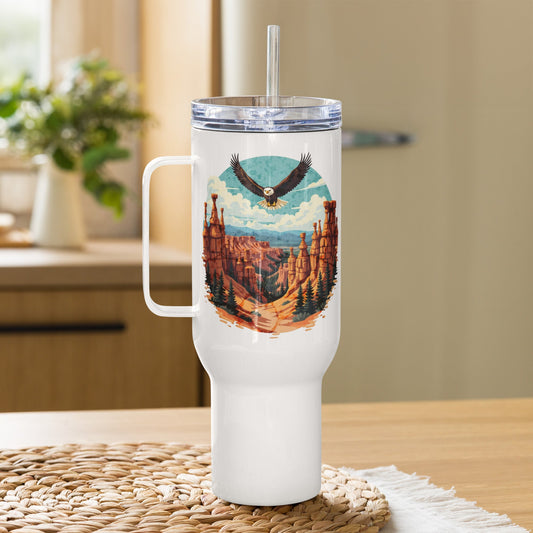 Soaring Eagle Travel Mug With Handle (25 oz and 40 oz) - Travel Mug - Discovery Co.