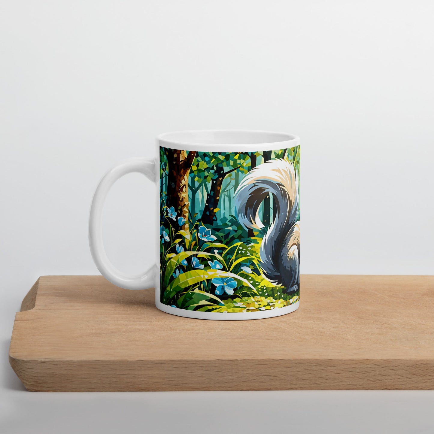 Squirrel II White Glossy Mug (11 oz, 15 oz, 20 oz) - Mugs - Discovery Co.