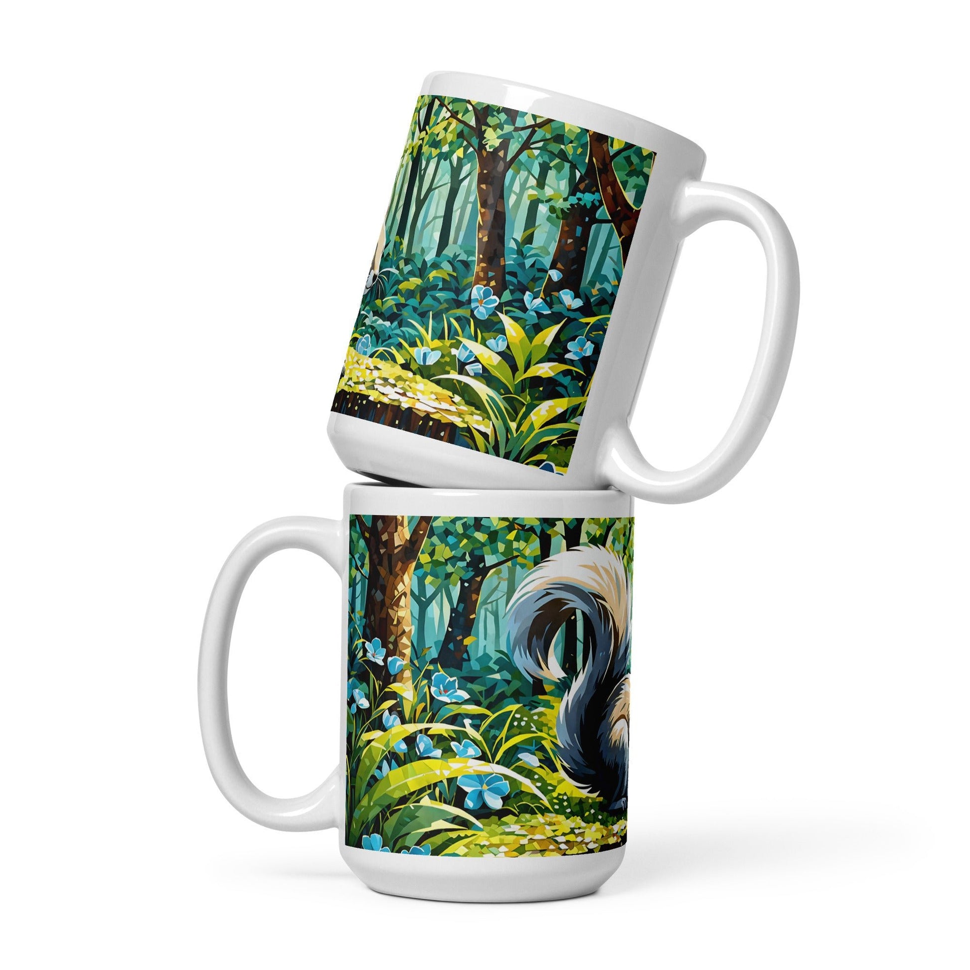 Squirrel II White Glossy Mug (11 oz, 15 oz, 20 oz) - Mugs - Discovery Co.