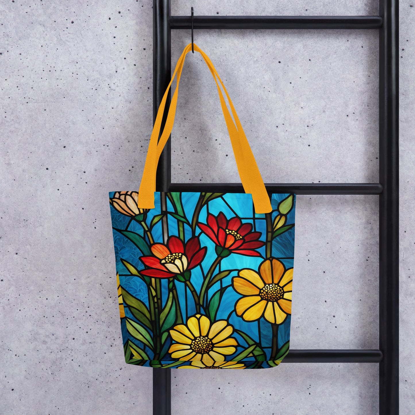 Stained Glass Flowers Tote Bag - Tote Bags - Discovery Co.