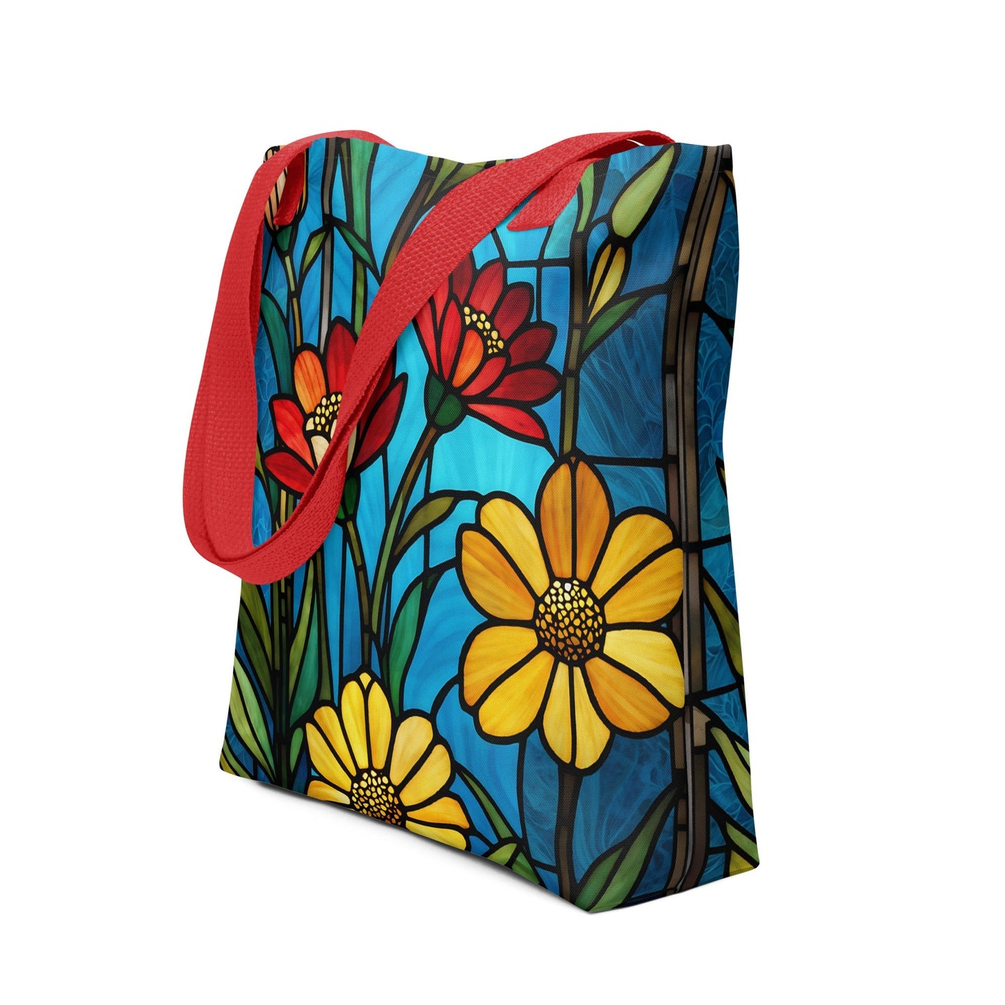 Stained Glass Flowers Tote Bag - Tote Bags - Discovery Co.