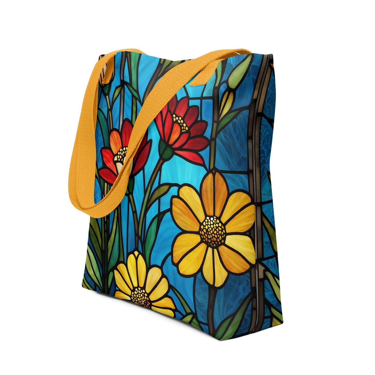 Stained Glass Flowers Tote Bag - Tote Bags - Discovery Co.