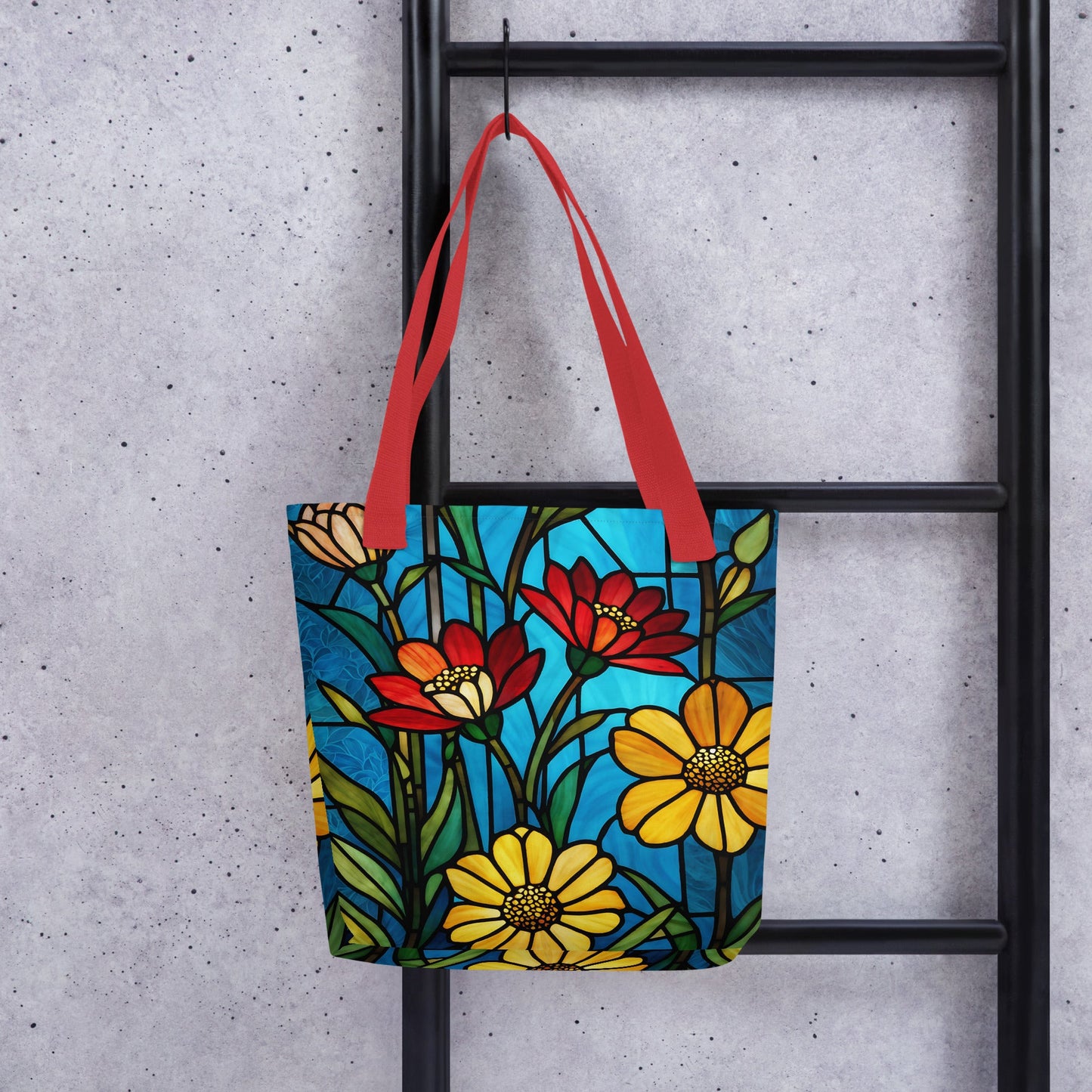 Stained Glass Flowers Tote Bag - Tote Bags - Discovery Co.