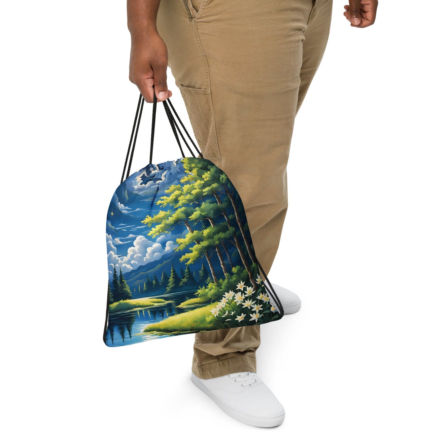 Starlight Lake Drawstring Bag - Drawstring Bag - Discovery Co.