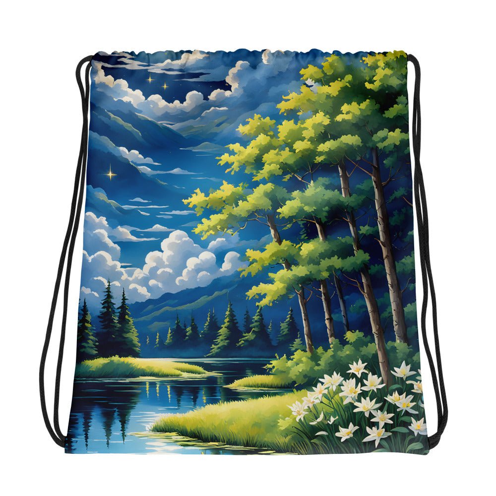 Starlight Lake Drawstring Bag - Drawstring Bag - Discovery Co.