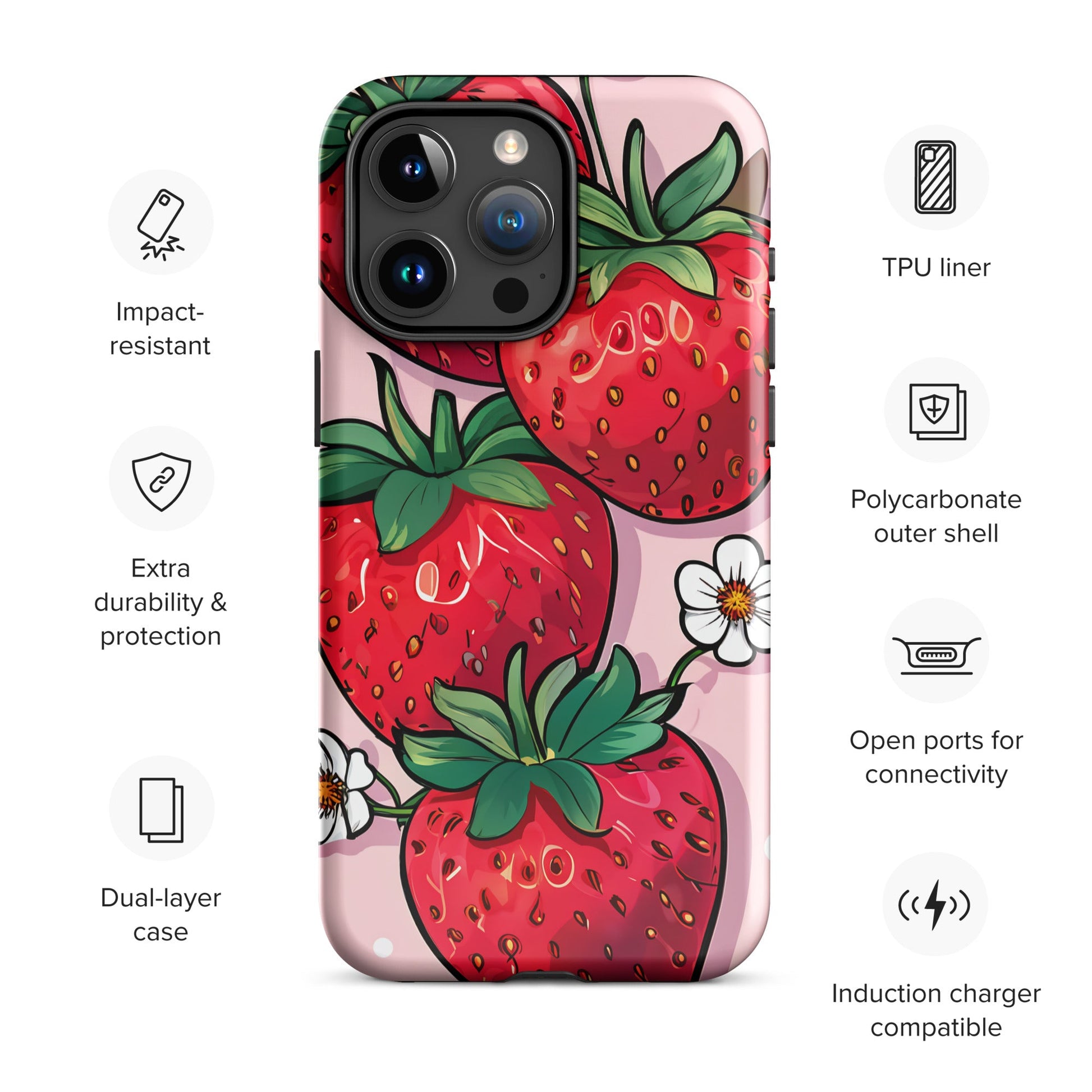 Strawberry Tough Case For iPhone® - Phone Case - Discovery Co.