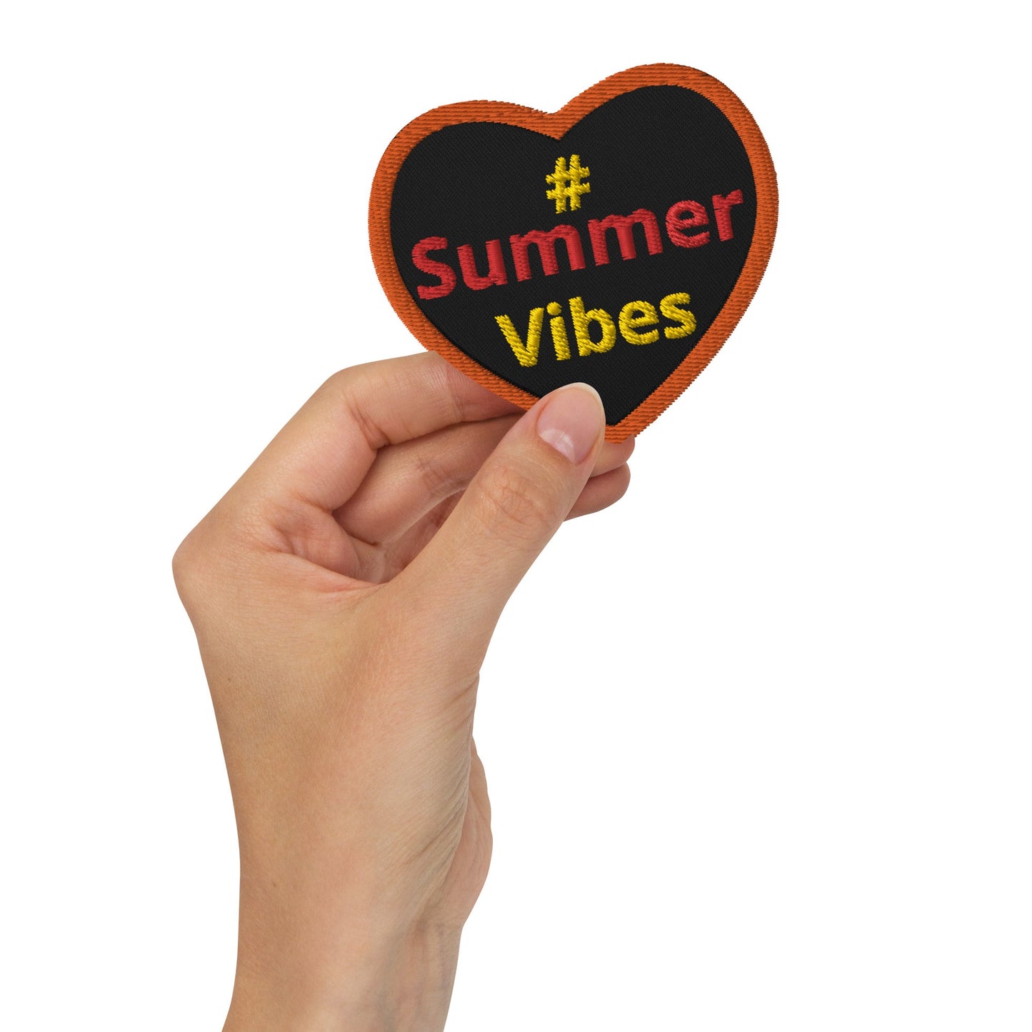 #Summer Vibes Heart Embroidered Patches - Embroidered Patches - Discovery Co.