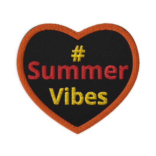 #Summer Vibes Heart Embroidered Patches - Embroidered Patches - Discovery Co.