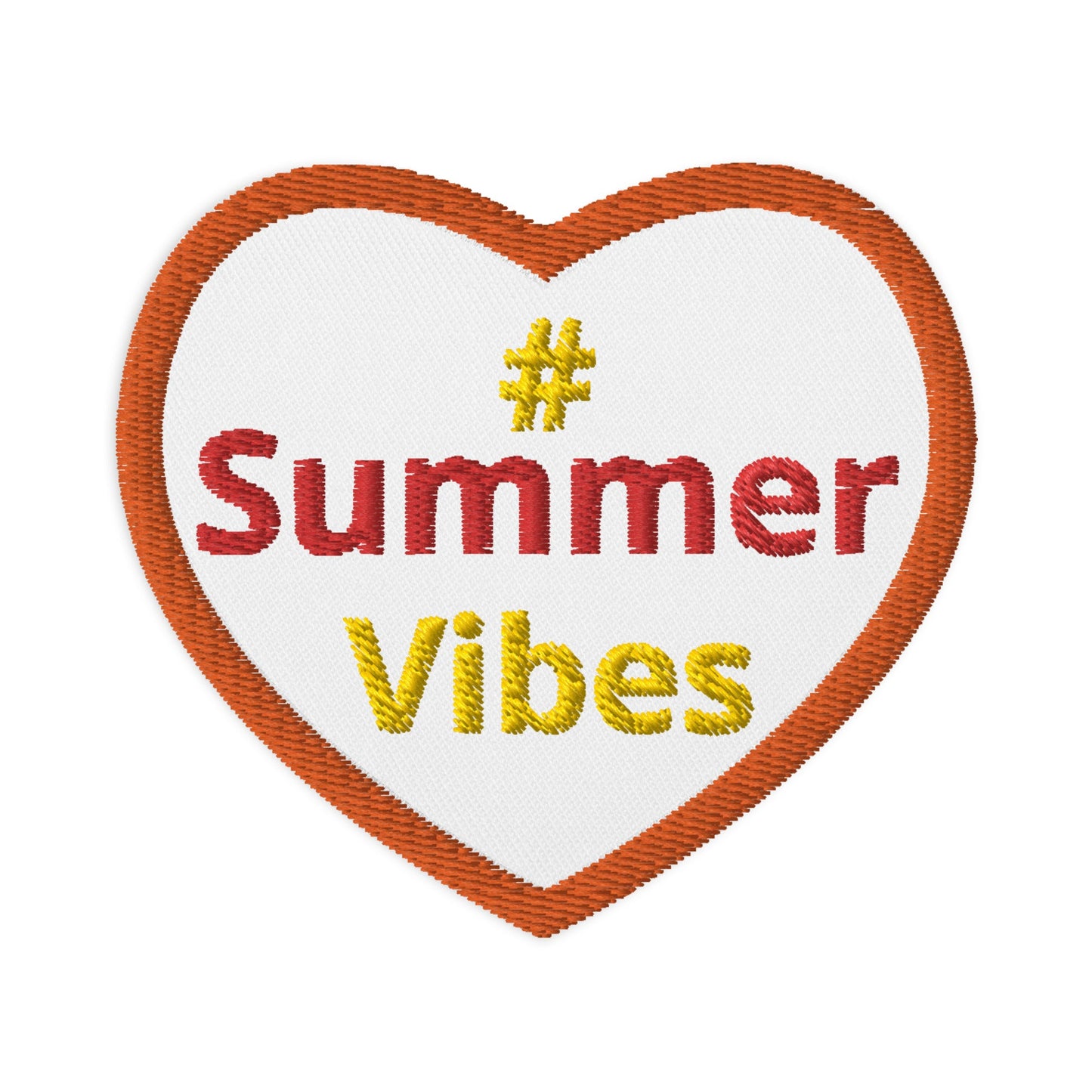 #Summer Vibes Heart Embroidered Patches - Embroidered Patches - Discovery Co.