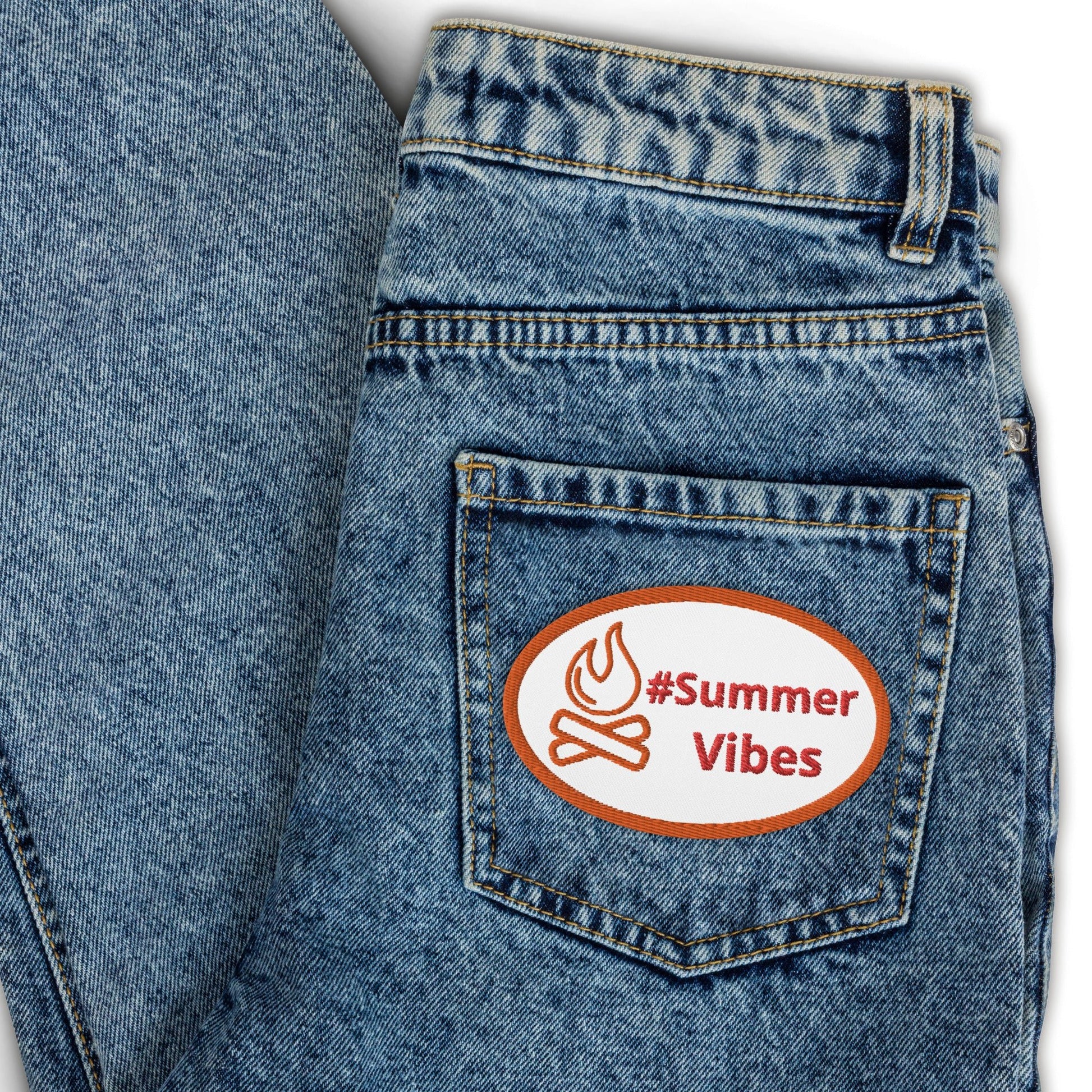 #Summer Vibes With Campfire Embroidered Patches - Embroidered Patches - Discovery Co.