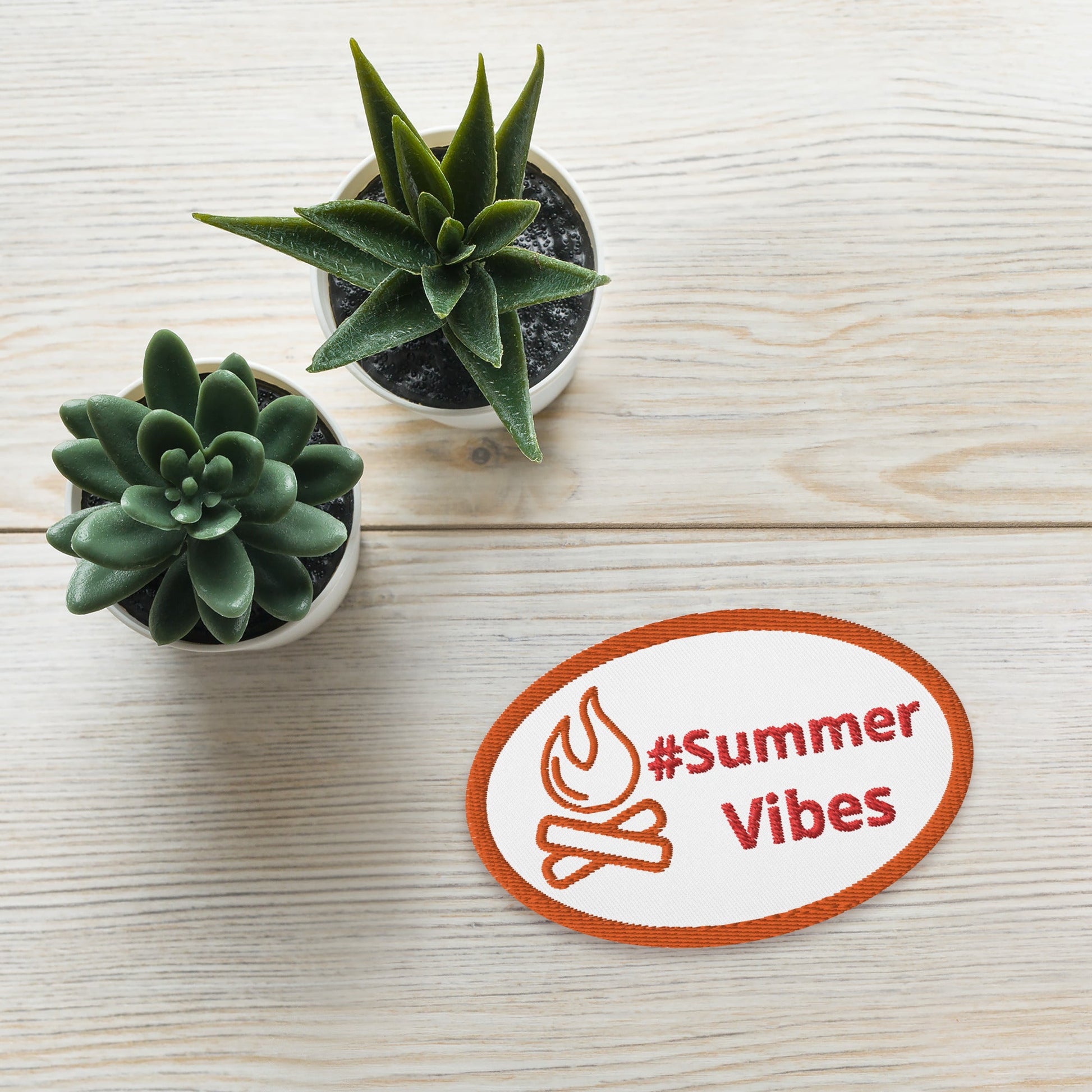 #Summer Vibes With Campfire Embroidered Patches - Embroidered Patches - Discovery Co.