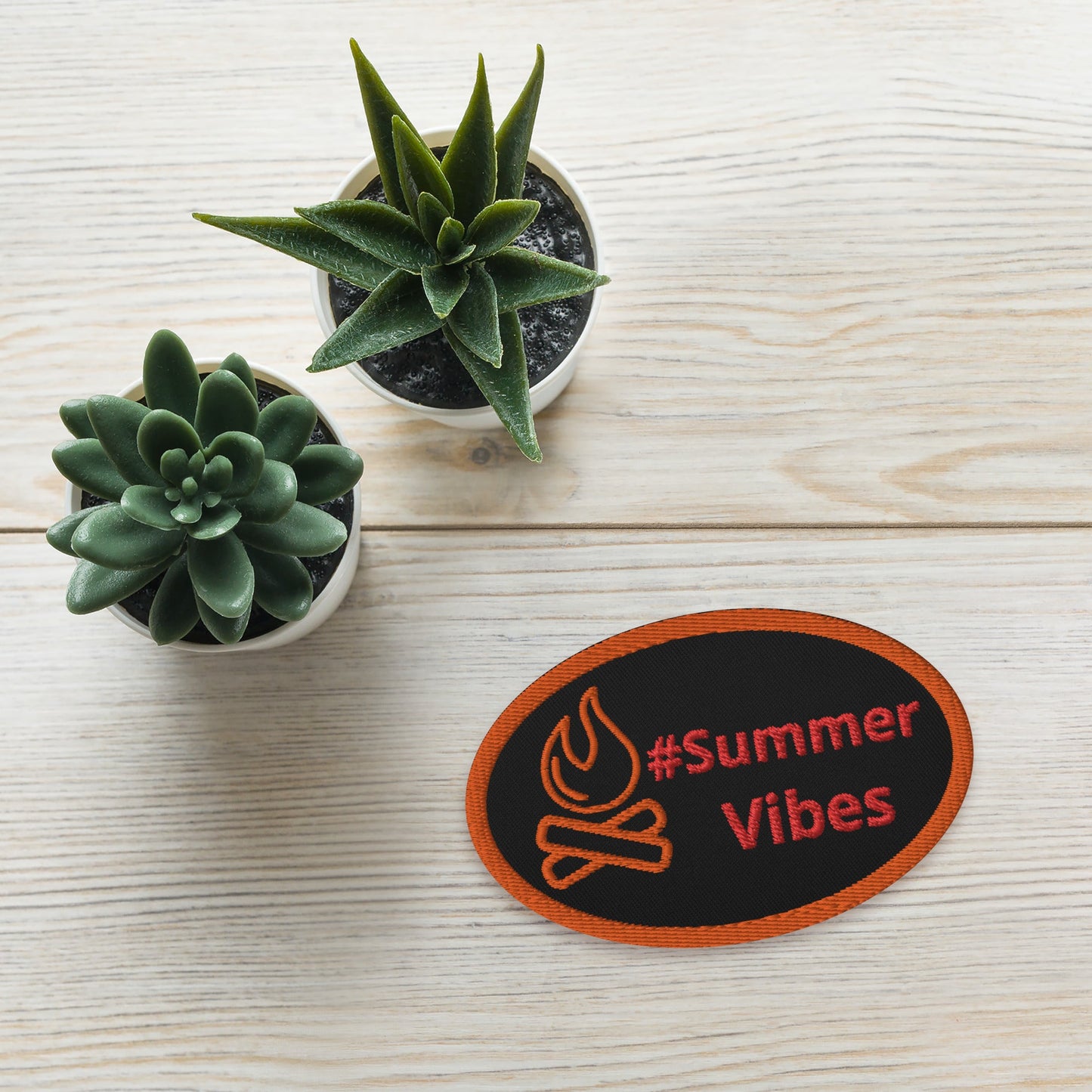 #Summer Vibes With Campfire Embroidered Patches - Embroidered Patches - Discovery Co.