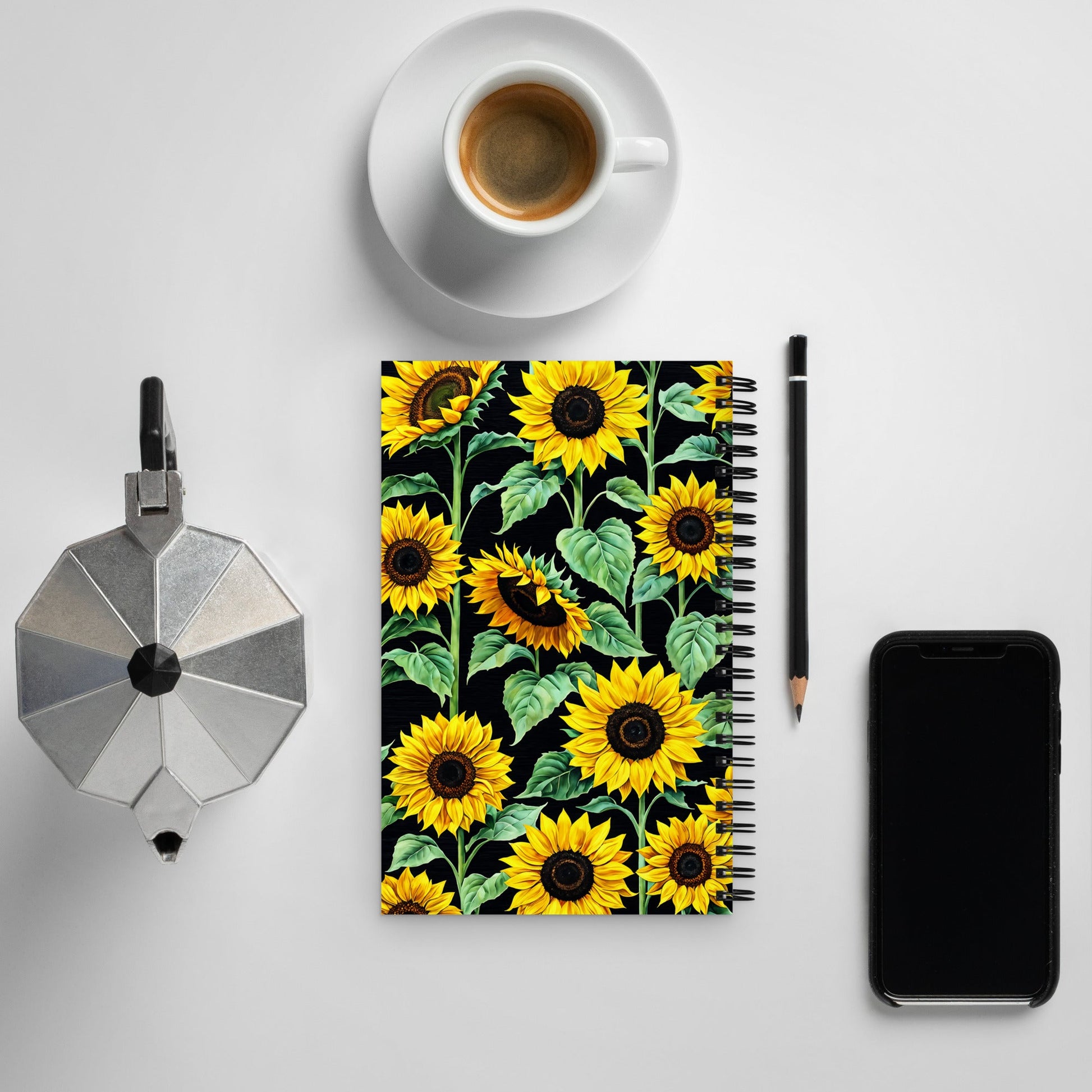 Sun Flowers Spiral Notebook - Spiral Notebooks - Discovery Co.