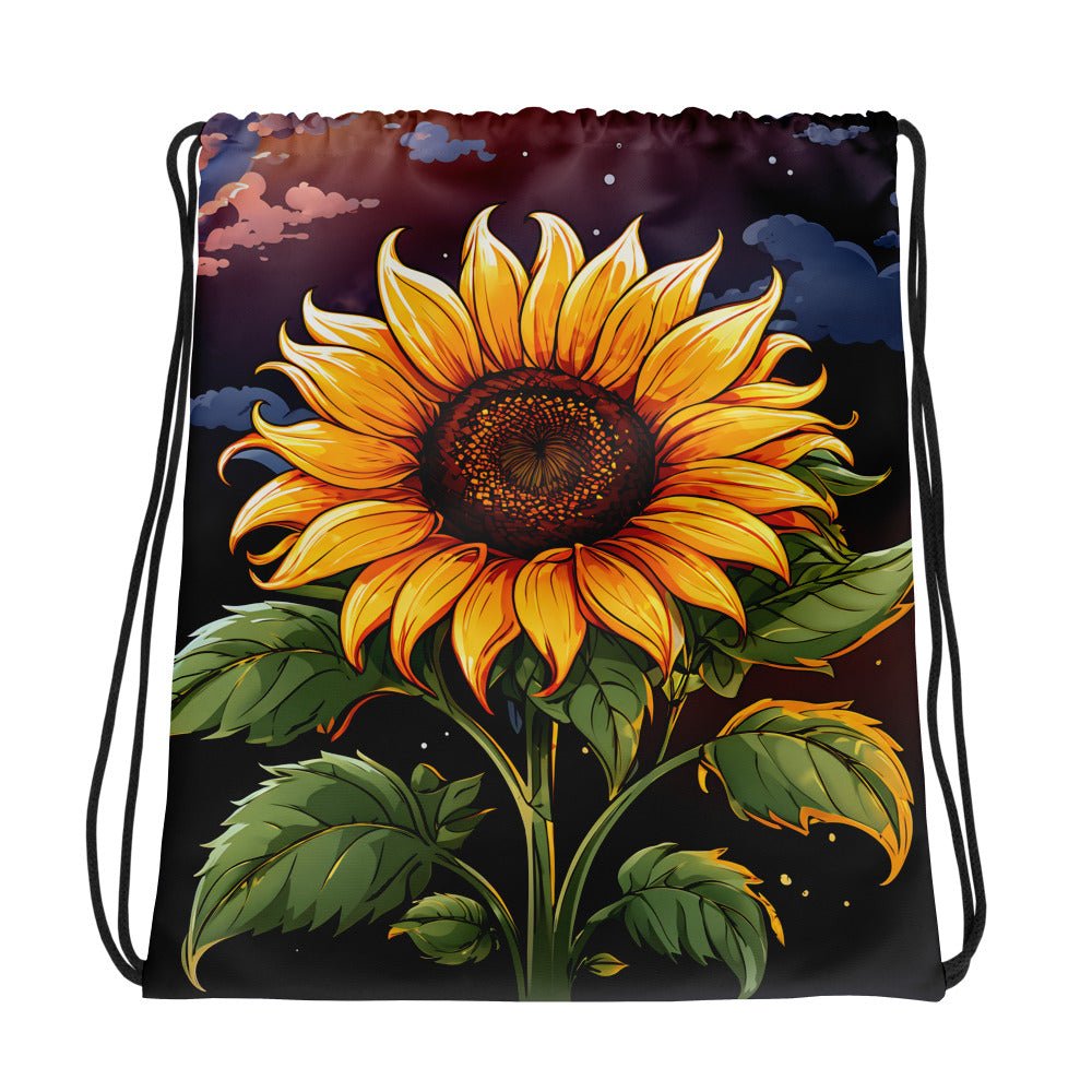 Sunflower At Night Drawstring Bag - Drawstring Bag - Discovery Co.