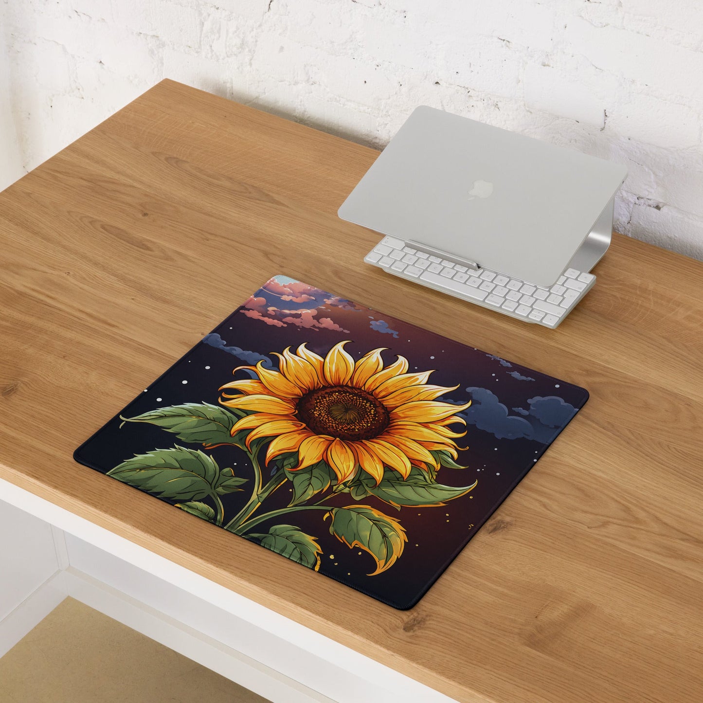 Sunflower At Night Gaming Mouse Pad - Mouse Pads - Discovery Co.