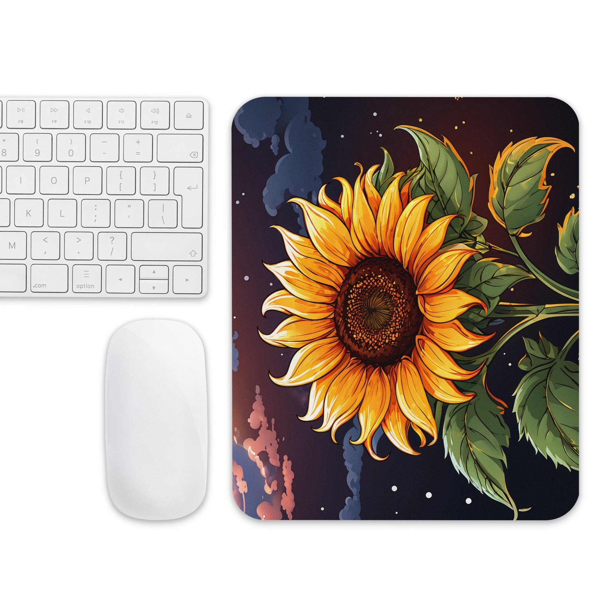 Sunflower At Night Mouse Pad - Mouse Pads - Discovery Co.