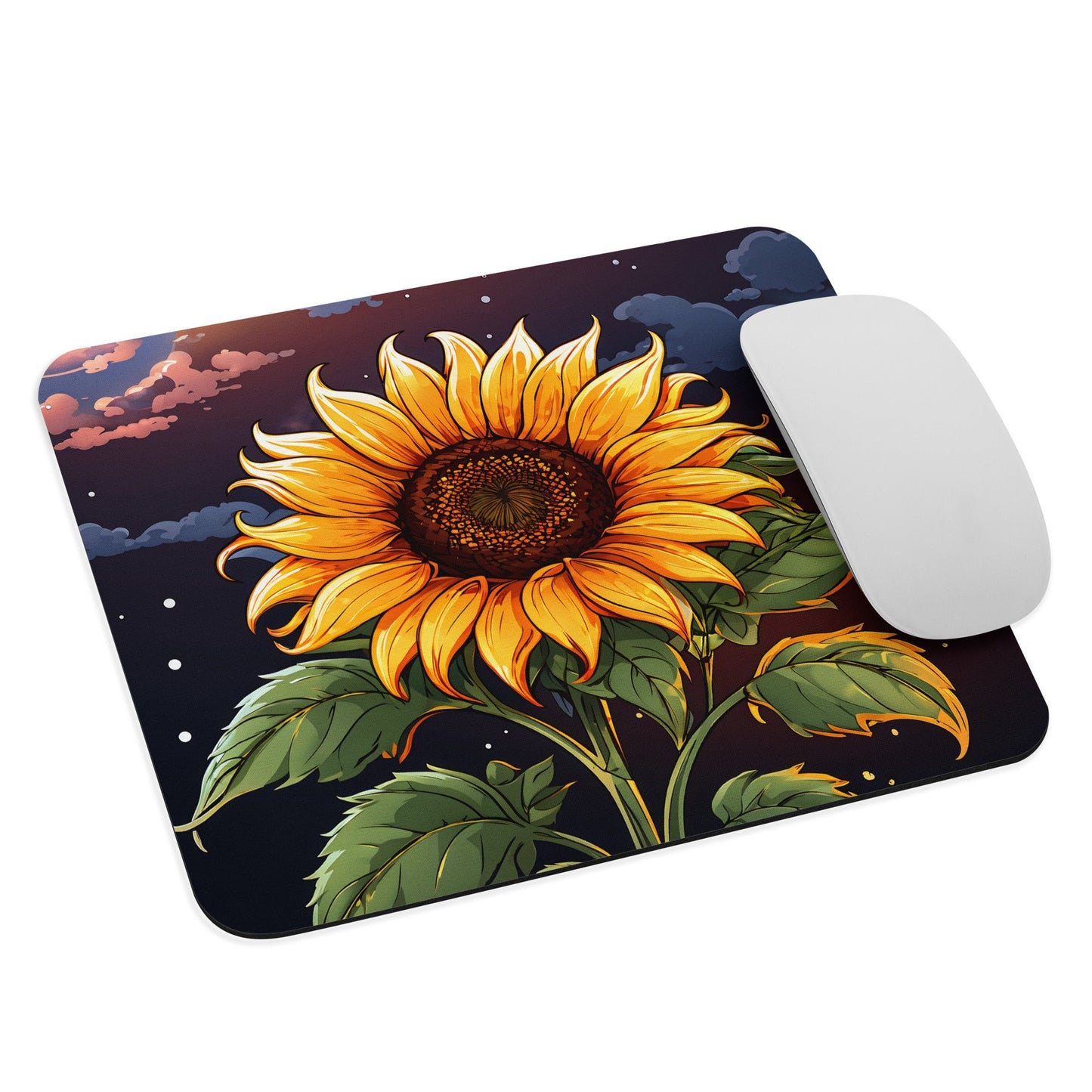 Sunflower At Night Mouse Pad - Mouse Pads - Discovery Co.