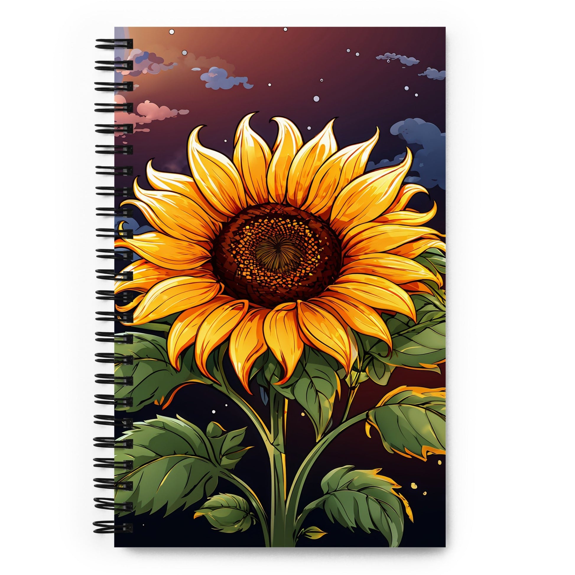 Sunflower At Night Spiral Notebook - Discovery Co.