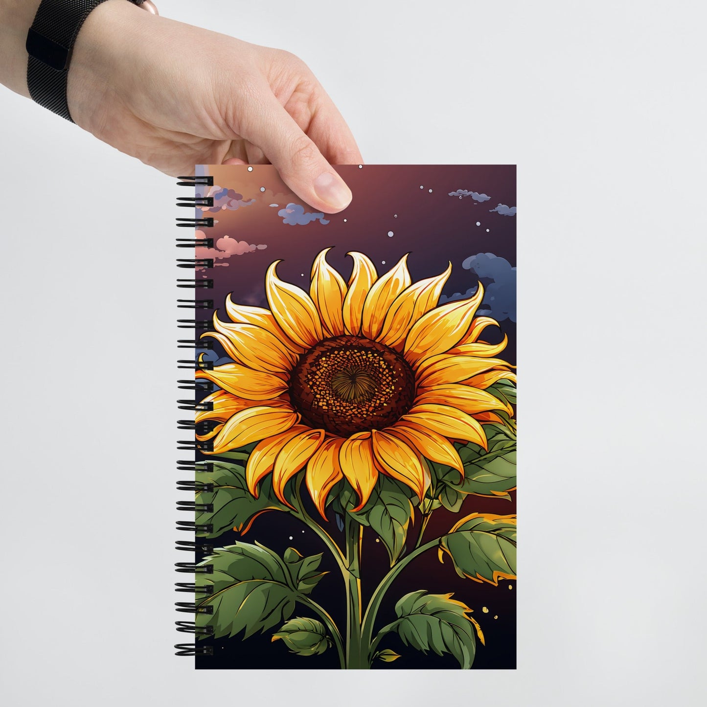 Sunflower At Night Spiral Notebook - Discovery Co.