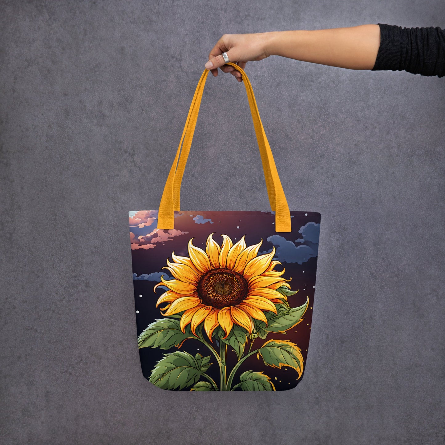 Sunflower At Night Tote Bag - Tote Bags - Discovery Co.