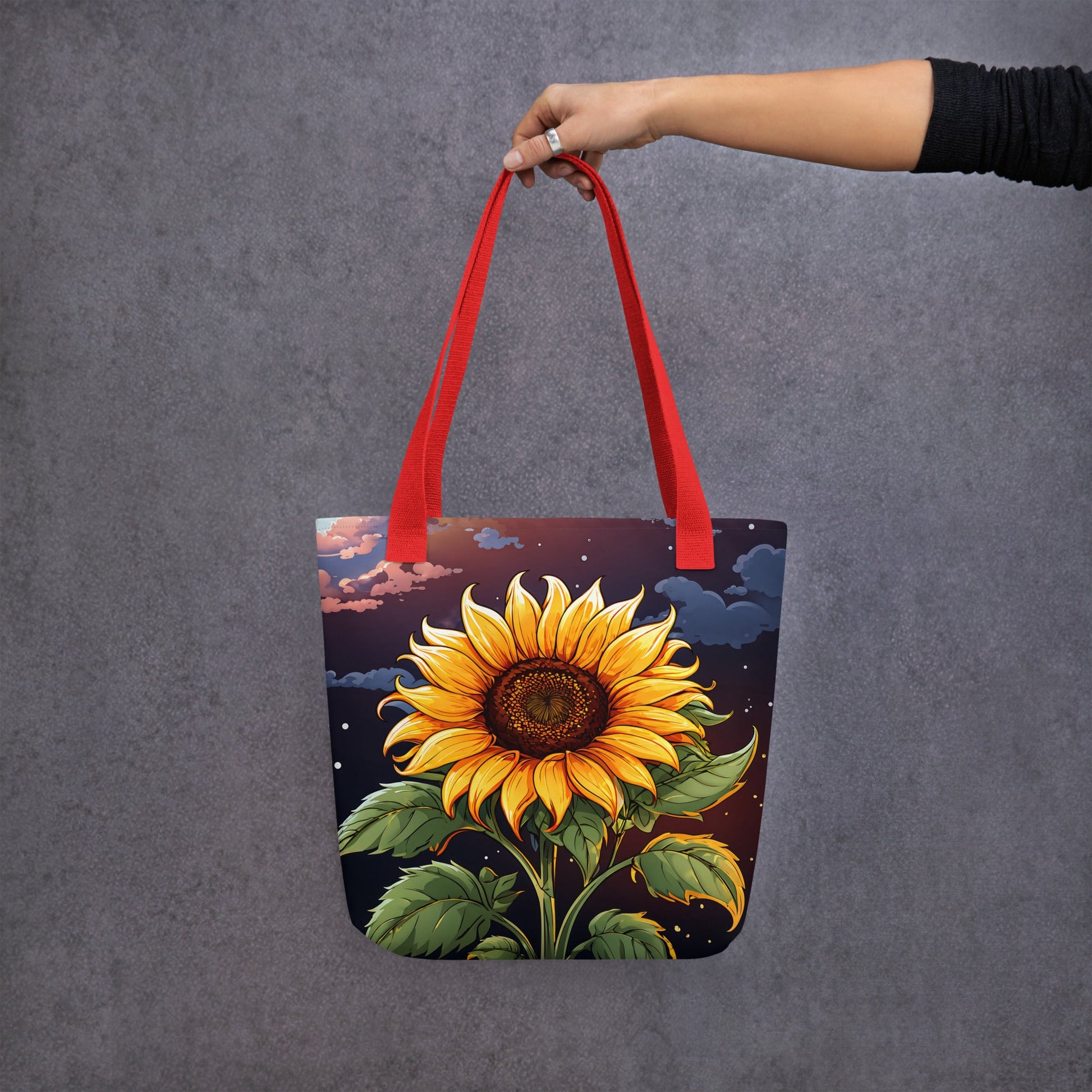 Sunflower At Night Tote Bag - Tote Bags - Discovery Co.