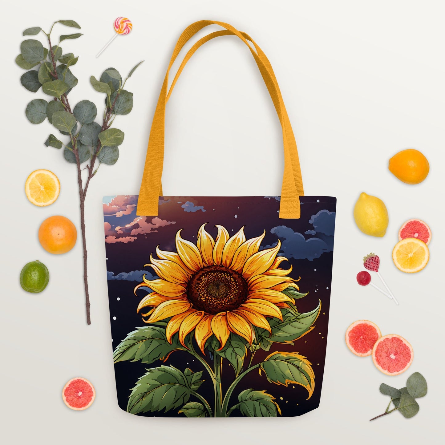 Sunflower At Night Tote Bag - Tote Bags - Discovery Co.