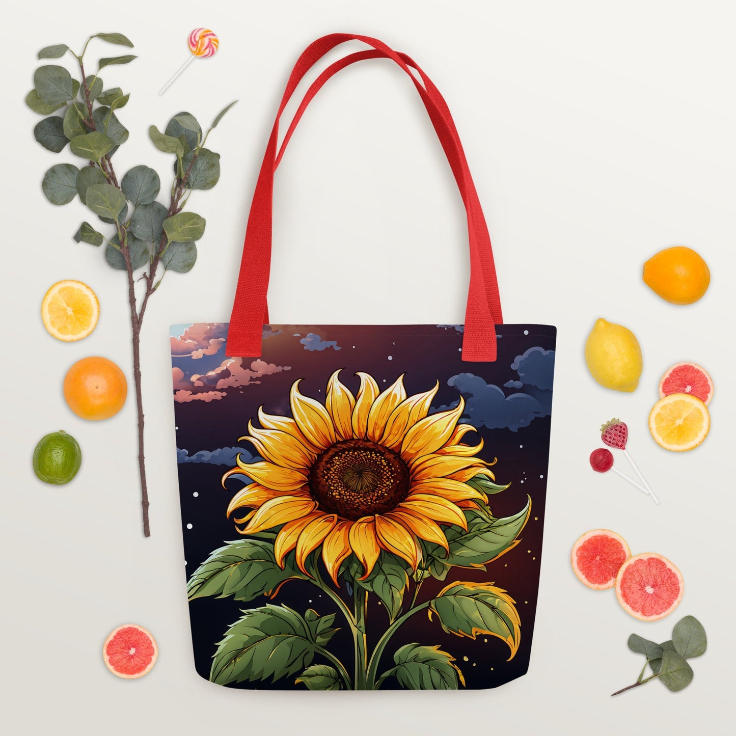 Sunflower At Night Tote Bag - Tote Bags - Discovery Co.