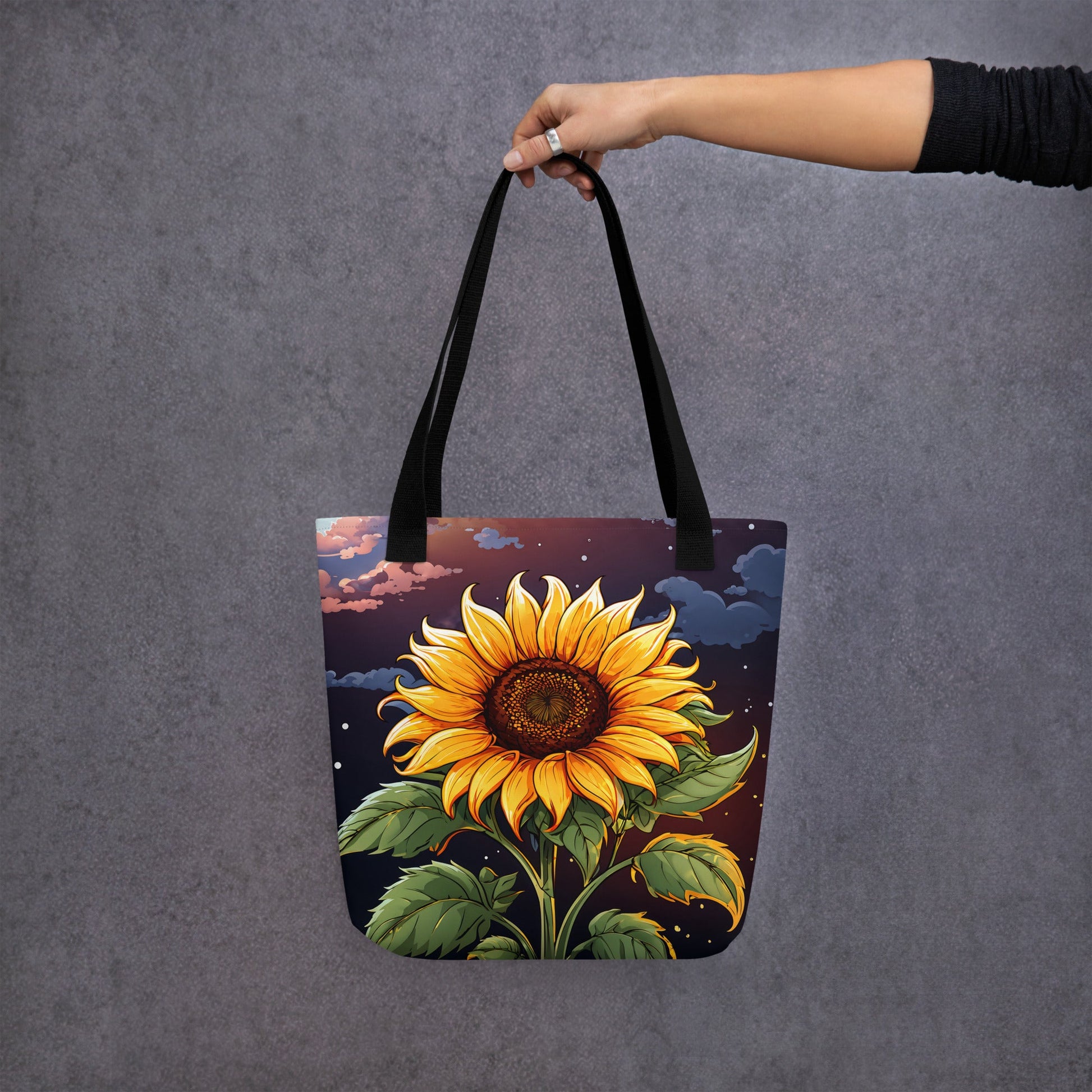 Sunflower At Night Tote Bag - Tote Bags - Discovery Co.