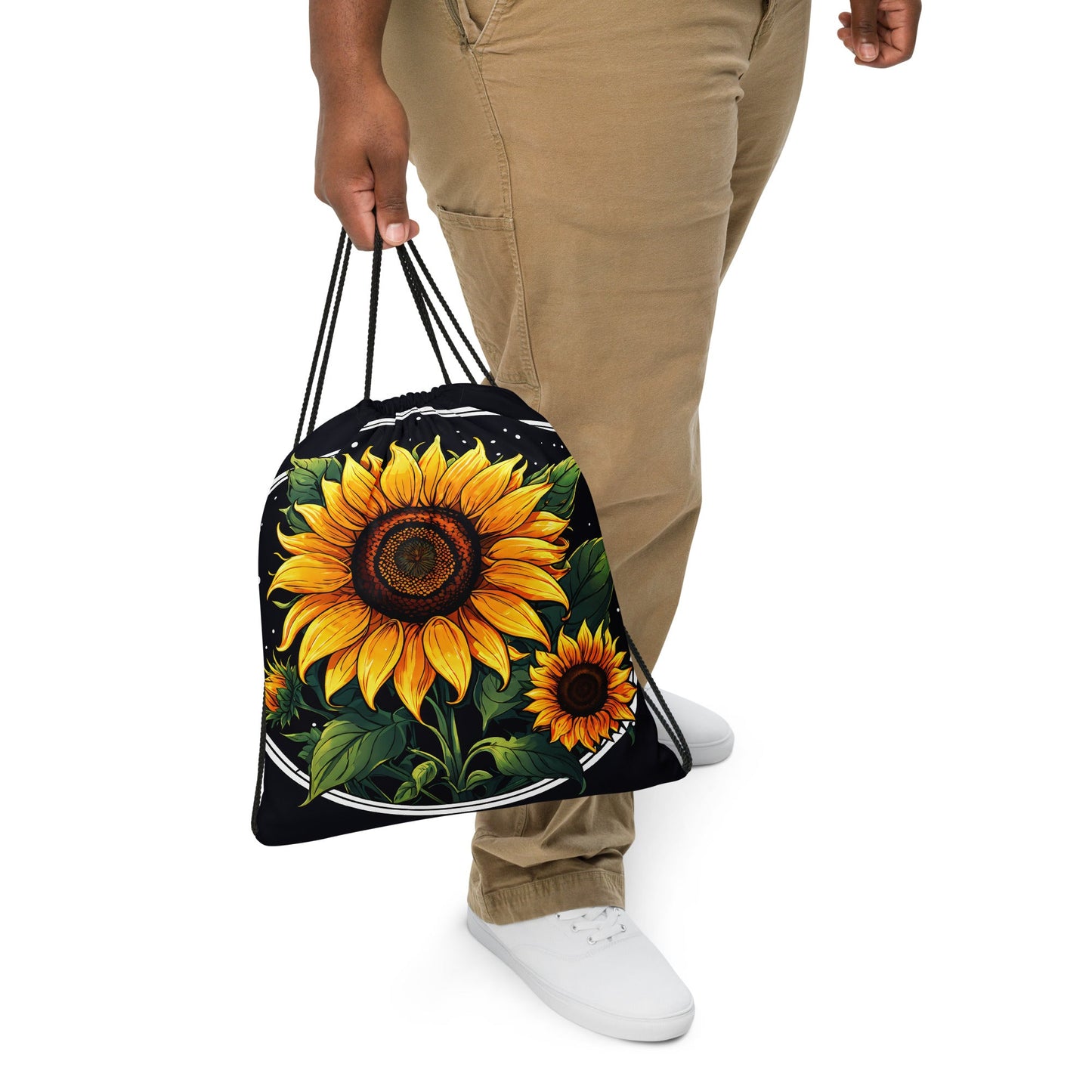 Sunflower Drawstring Bag - Drawstring Bag - Discovery Co.