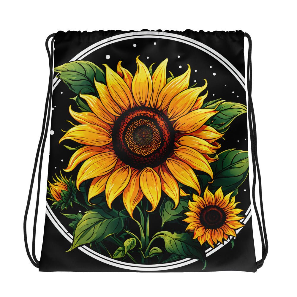 Sunflower Drawstring Bag - Drawstring Bag - Discovery Co.