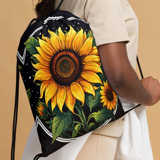 Sunflower Drawstring Bag - Drawstring Bag - Discovery Co.