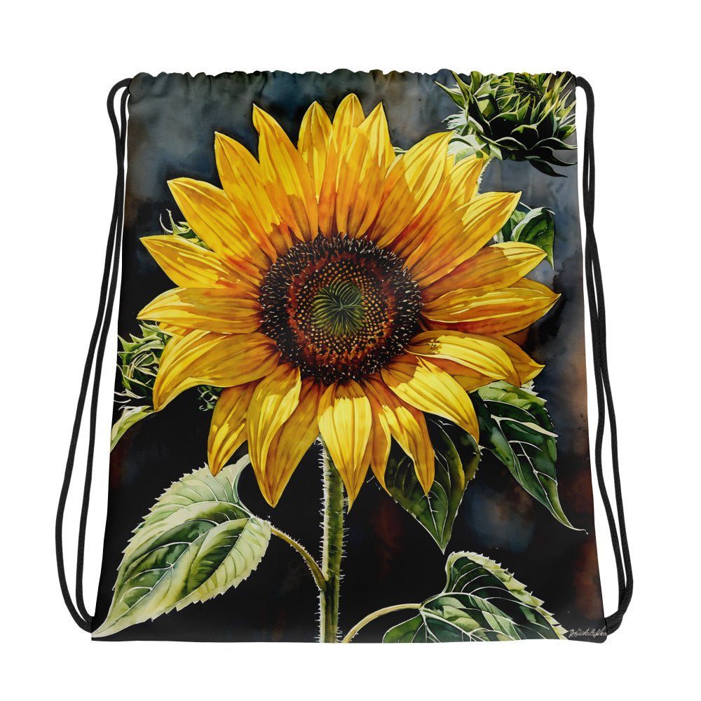 Sunflower Painting Drawstring Bag - Drawstring Bag - Discovery Co.