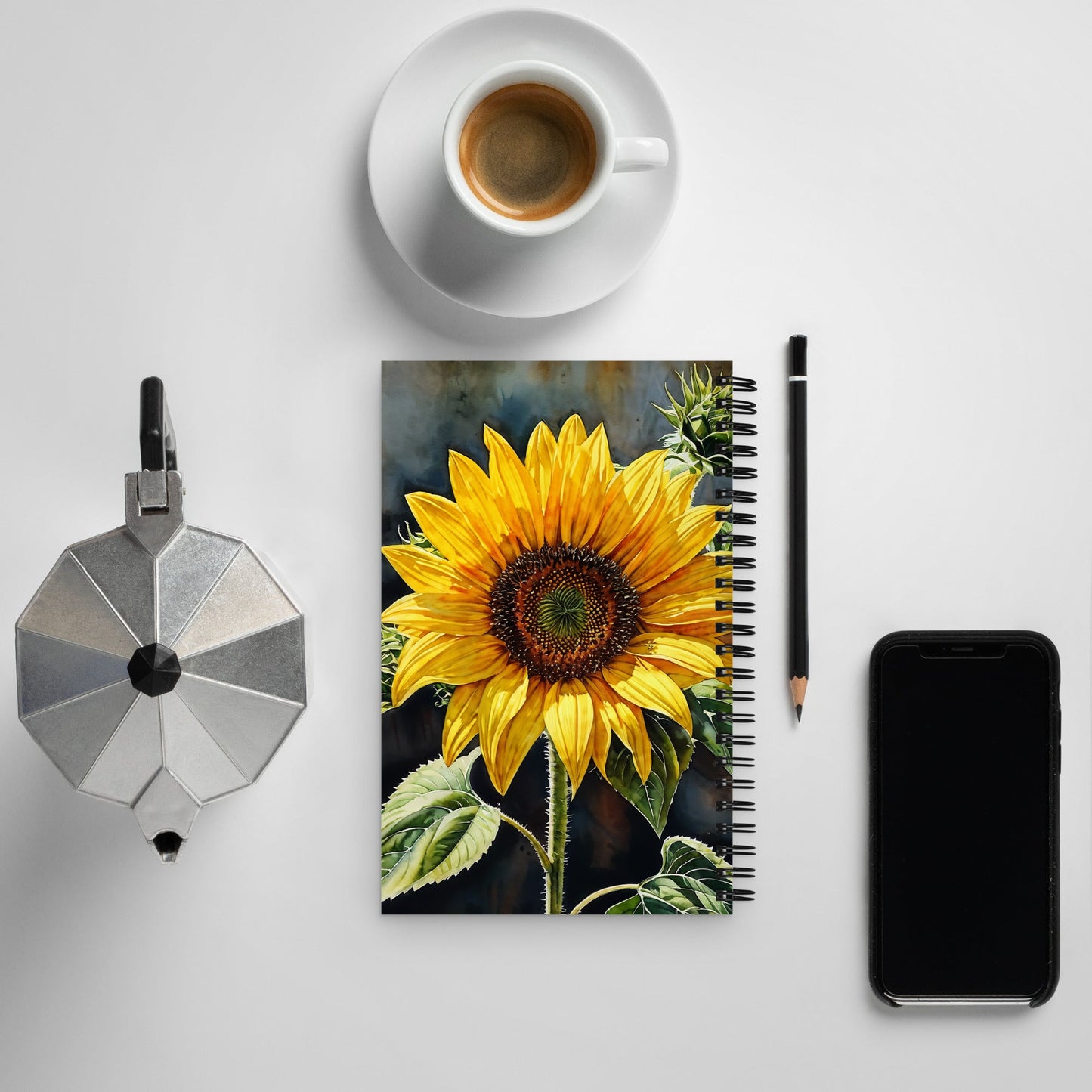 Sunflower Painting Spiral Notebook - Discovery Co.