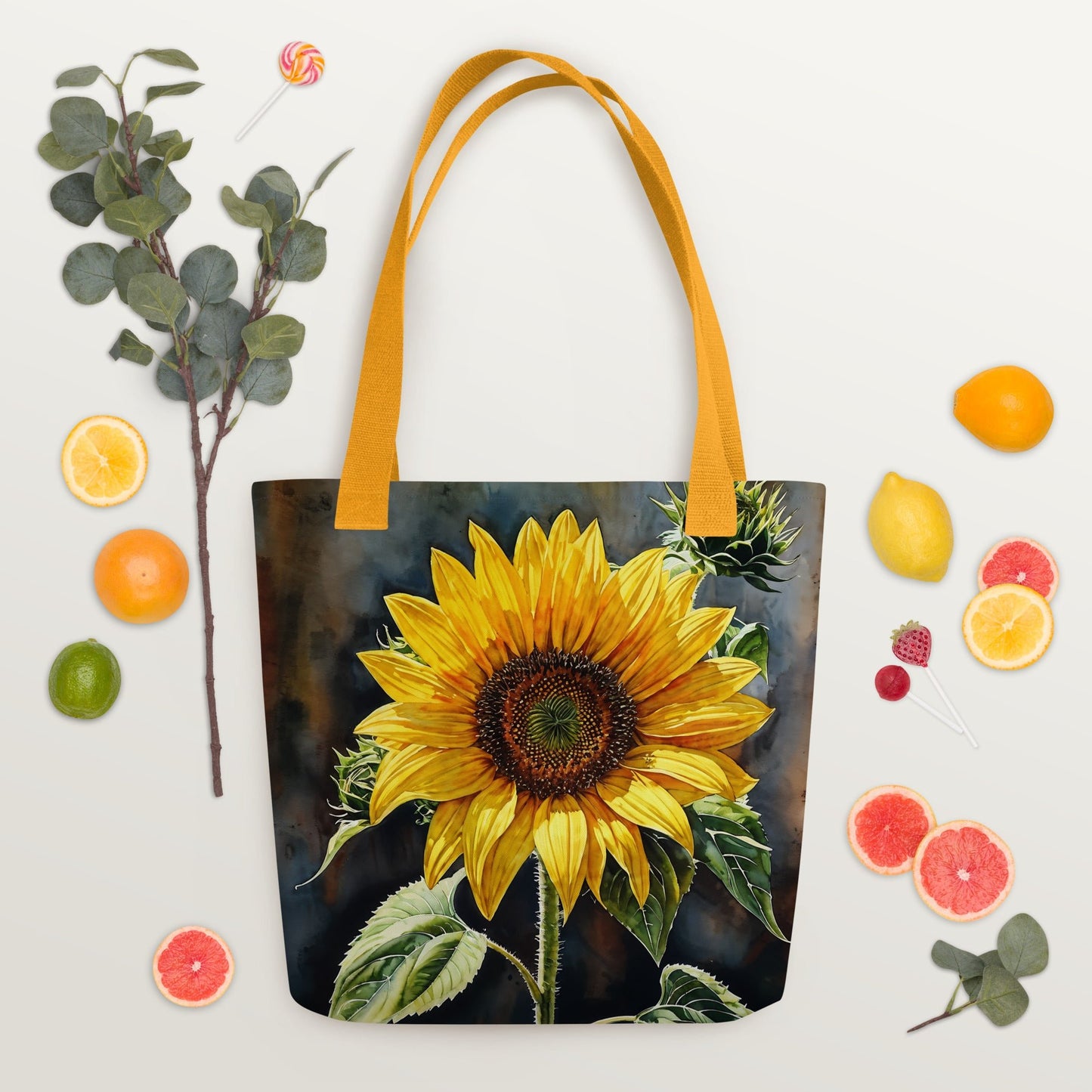 Sunflower Painting Tote Bag - Tote Bags - Discovery Co.