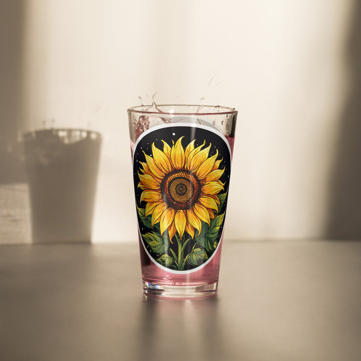 Sunflower Pint Glass (16 oz) - Beer Glass - Discovery Co.