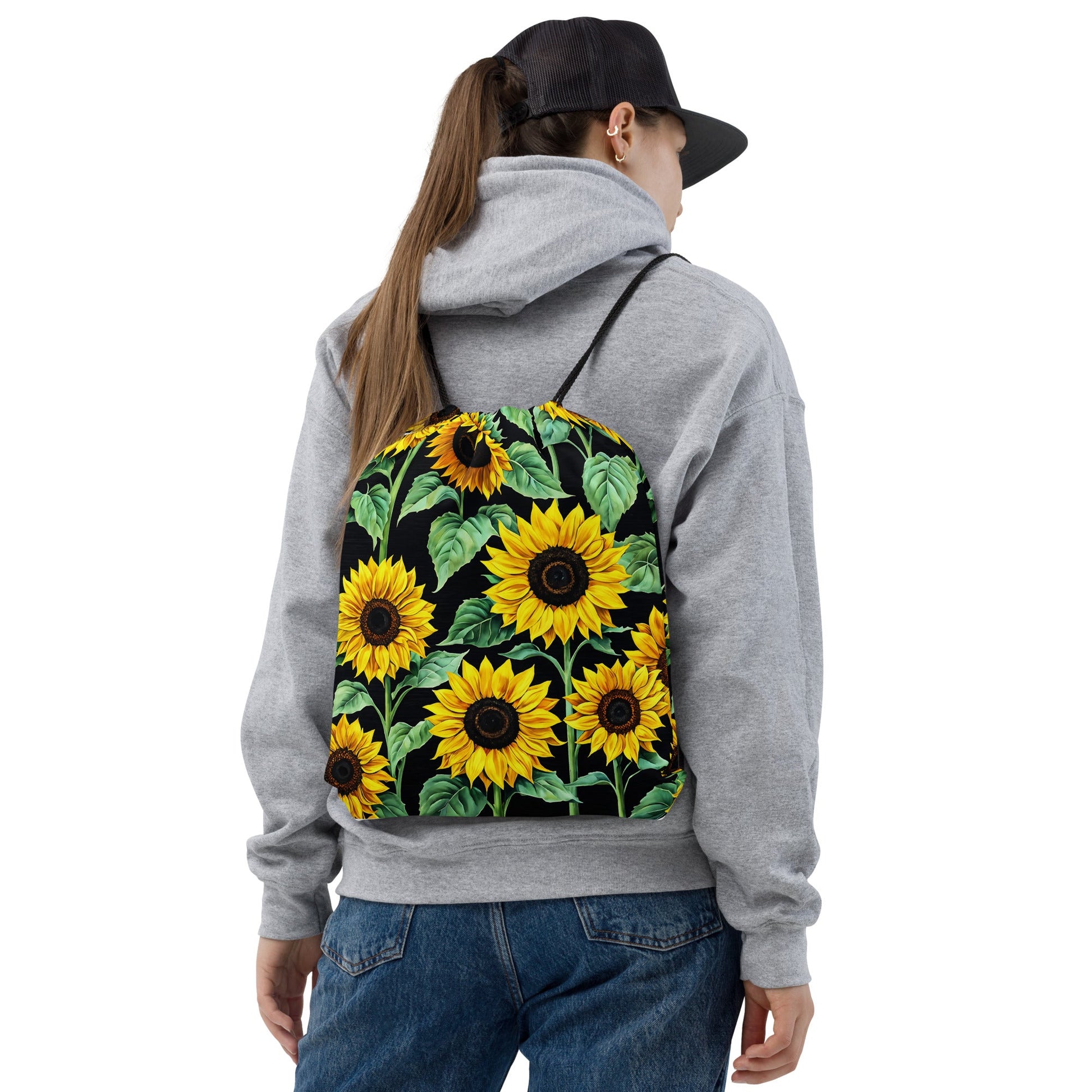 Sunflowers Drawstring Bag - Drawstring Bag - Discovery Co.