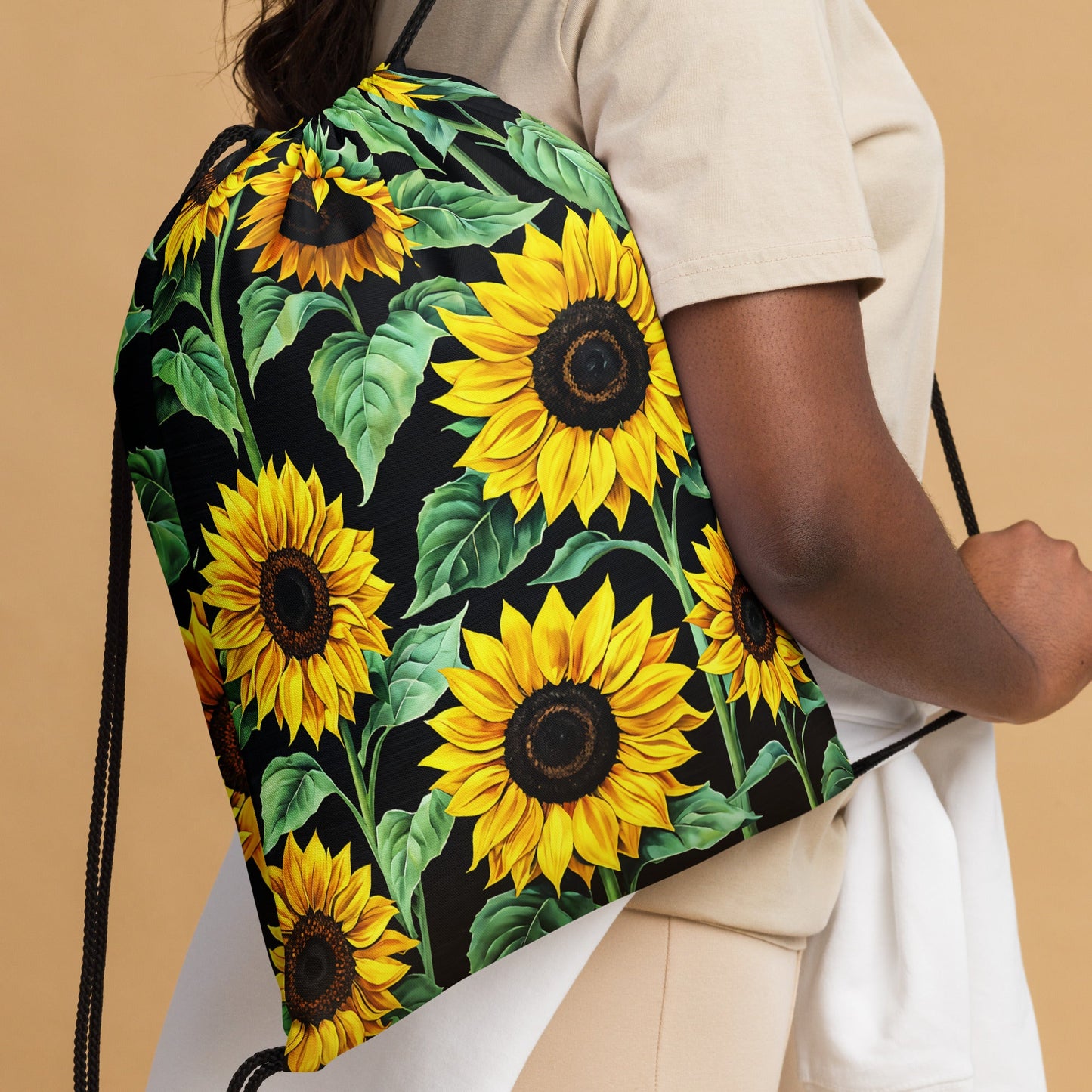 Sunflowers Drawstring Bag - Drawstring Bag - Discovery Co.