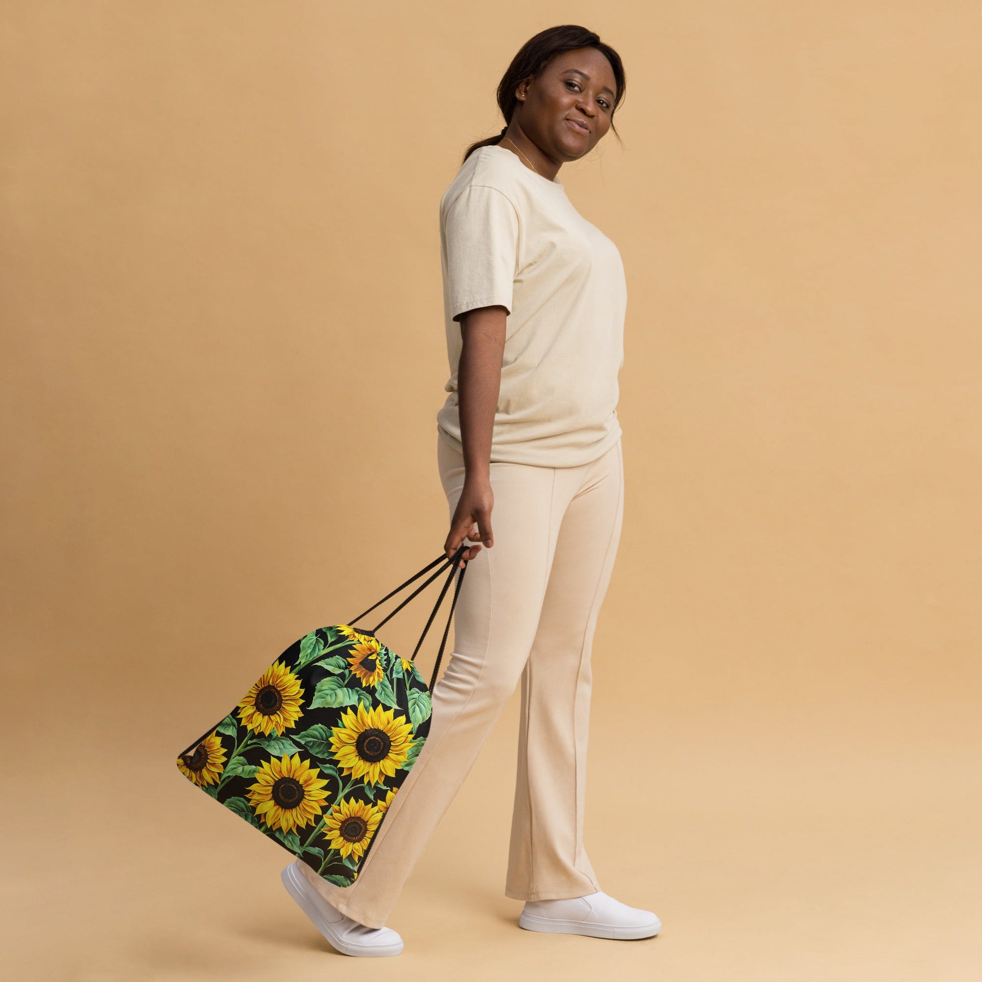 Sunflowers Drawstring Bag - Drawstring Bag - Discovery Co.