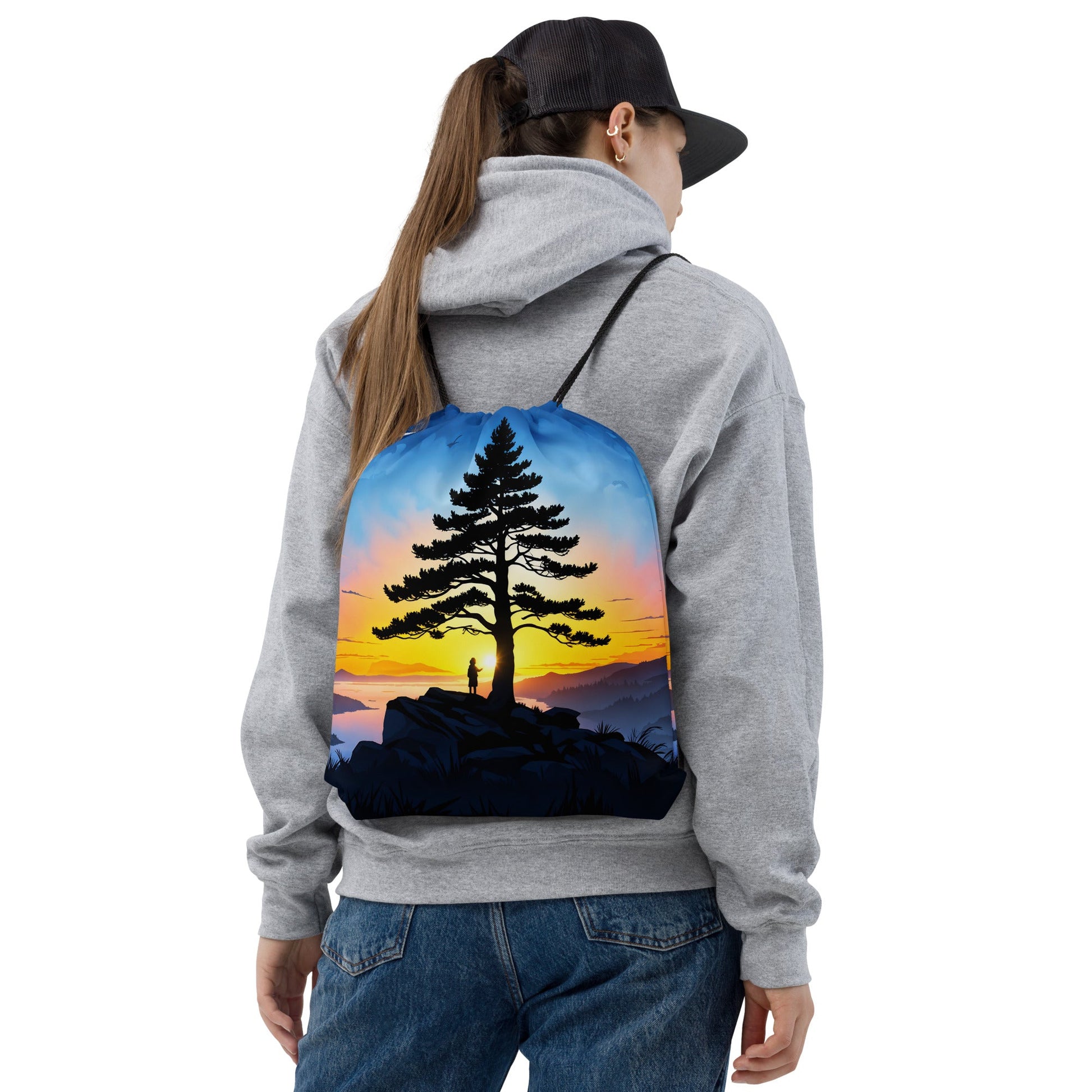 Sunrise Tree Drawstring Bag - Drawstring Bag - Discovery Co.