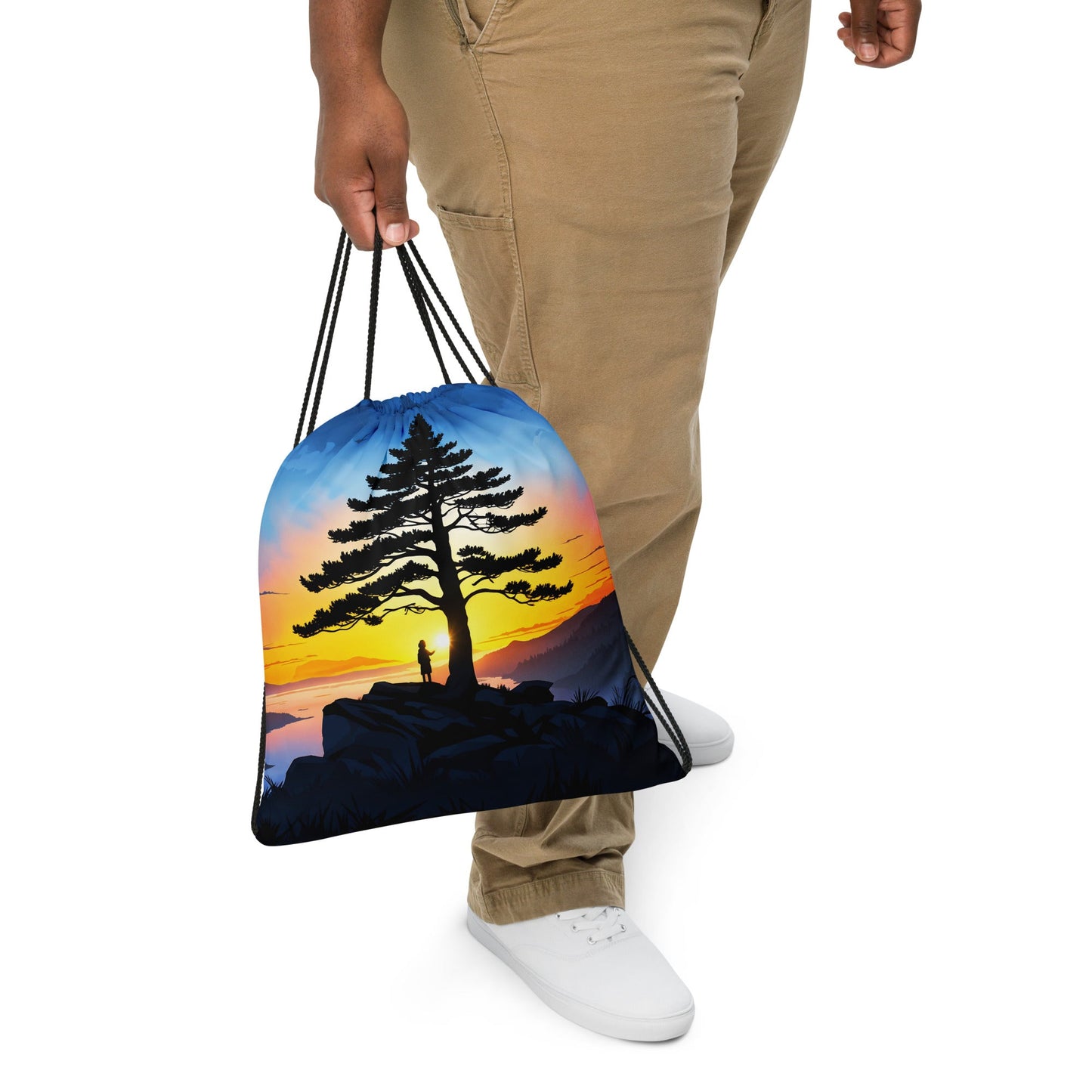 Sunrise Tree Drawstring Bag - Drawstring Bag - Discovery Co.