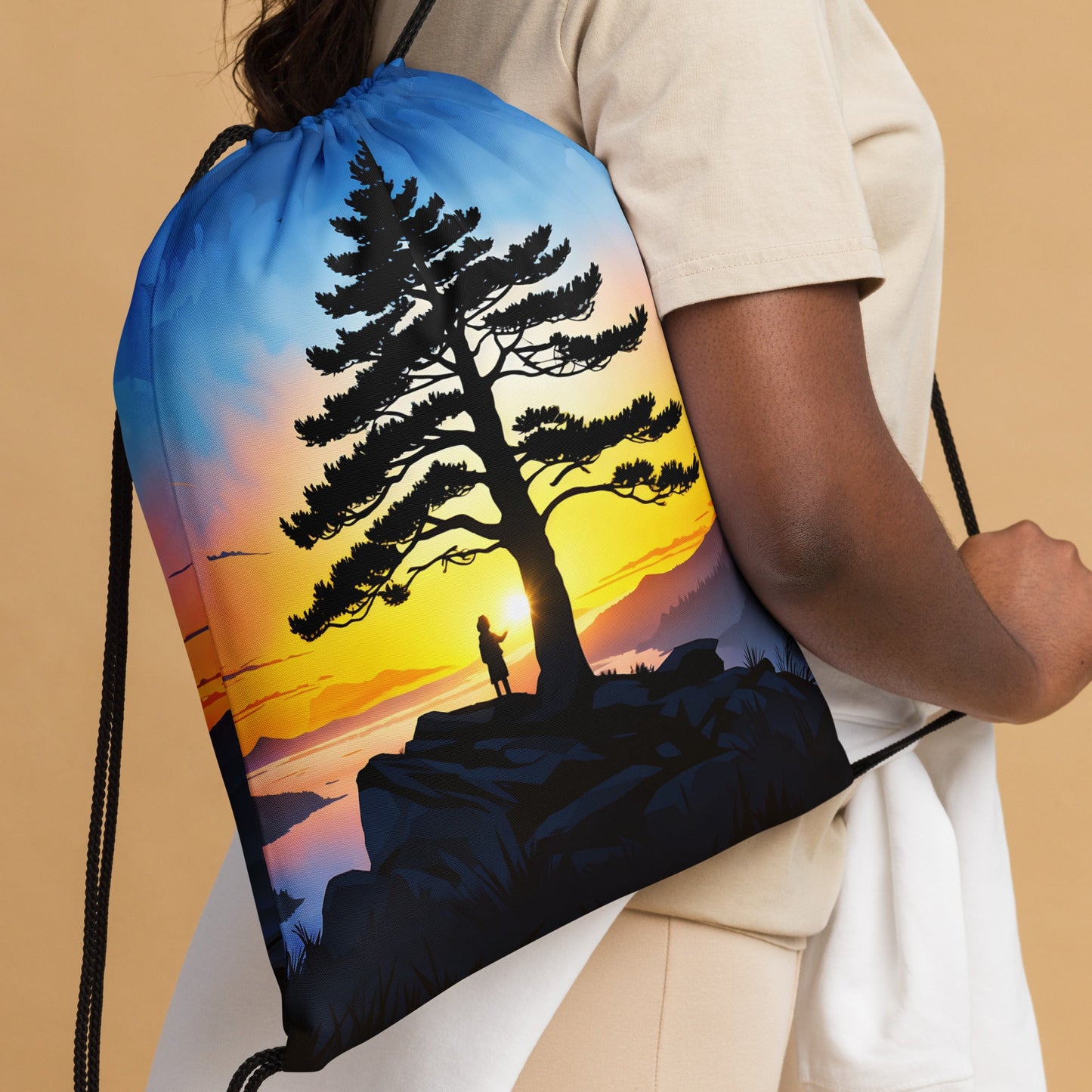 Sunrise Tree Drawstring Bag - Drawstring Bag - Discovery Co.