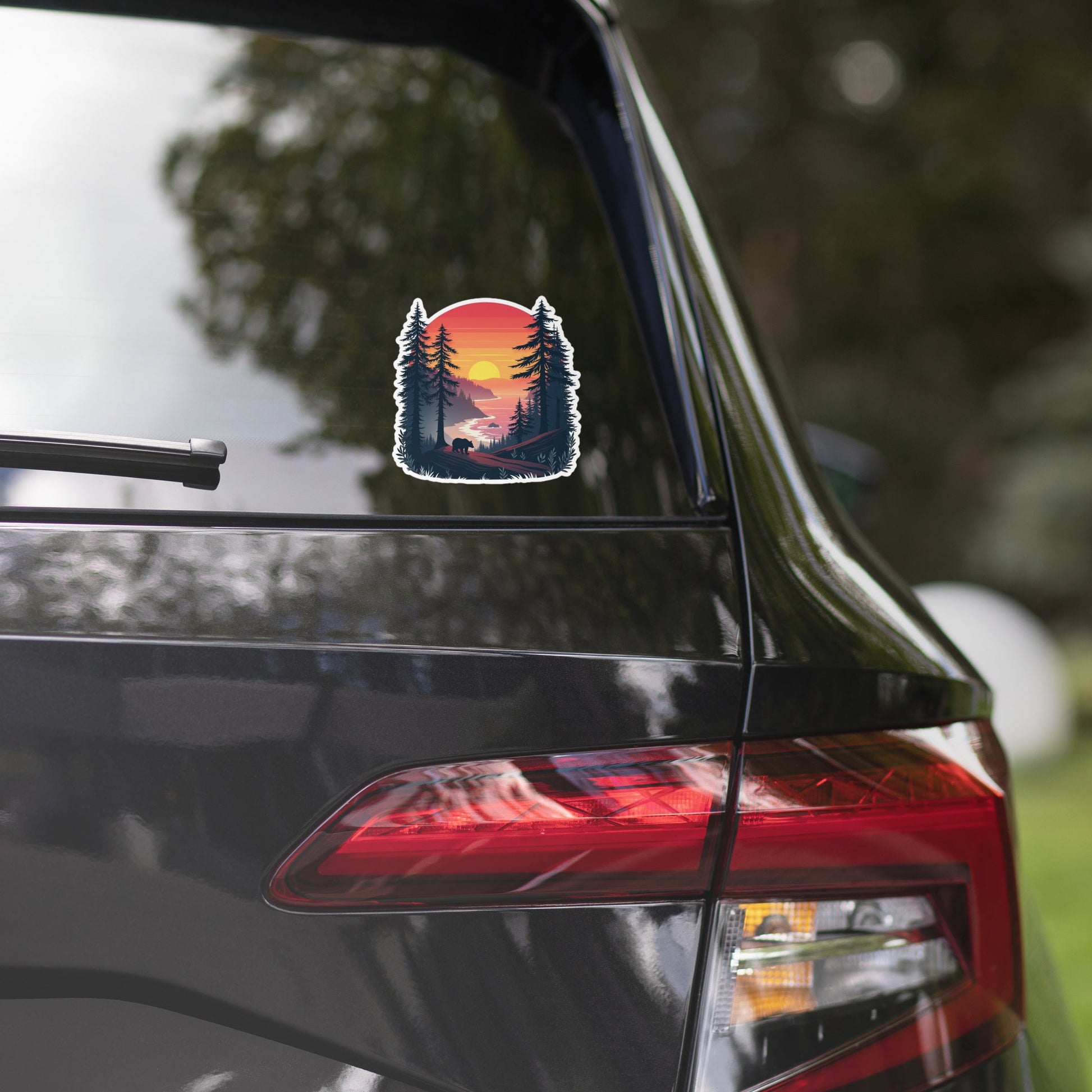 Sunset Bear Bubble - Free Stickers - Stickers - Discovery Co.