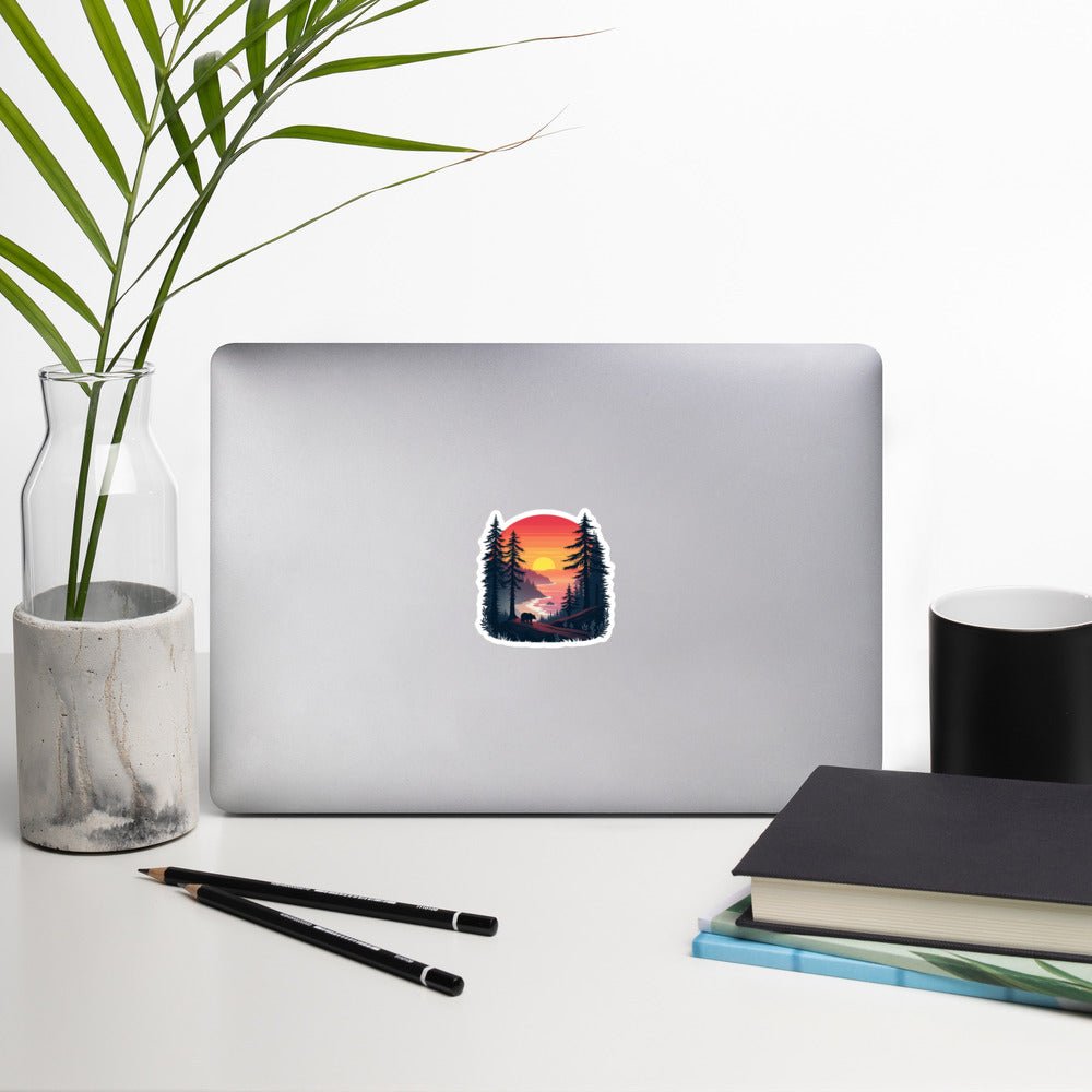 Sunset Bear Bubble - Free Stickers - Stickers - Discovery Co.