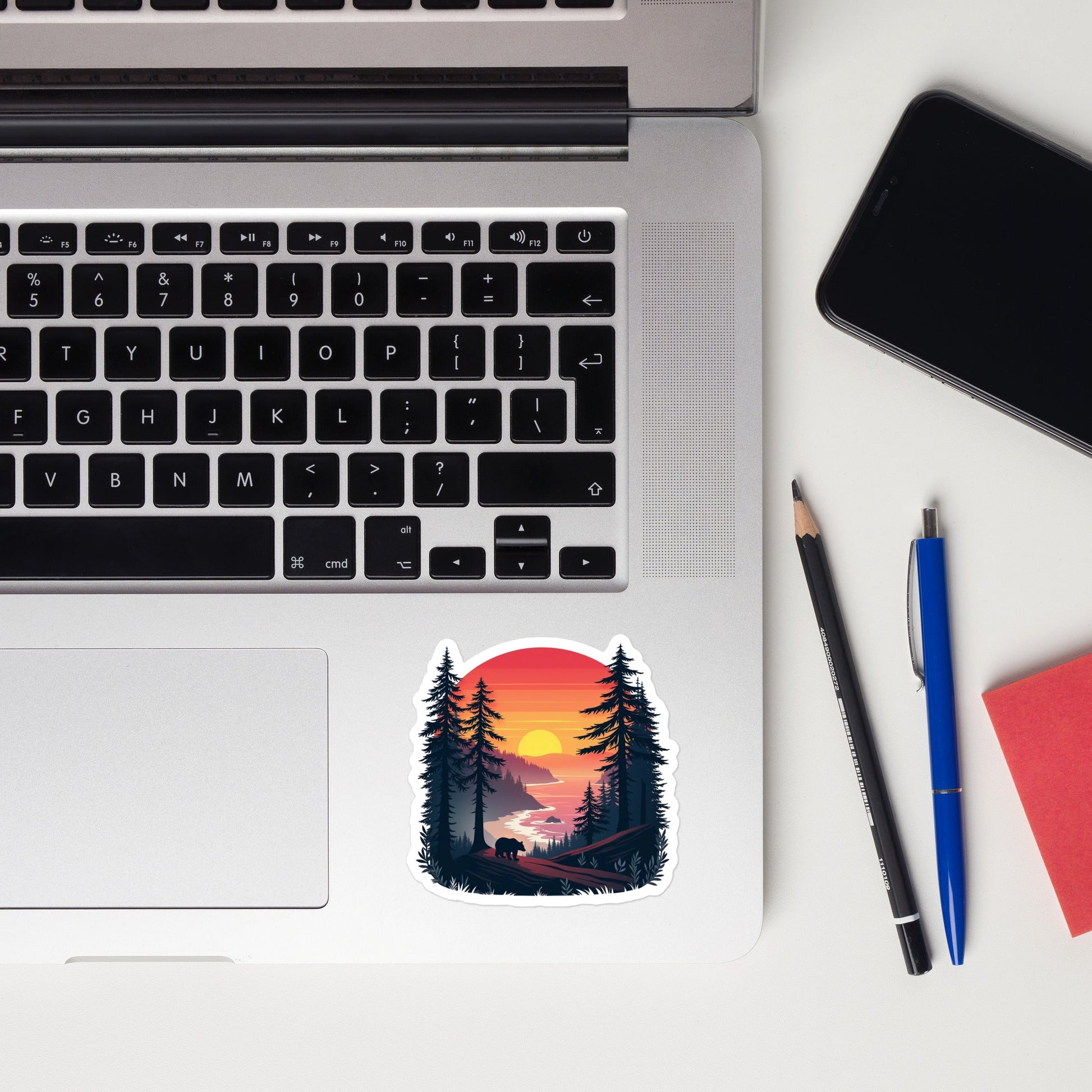 Sunset Bear Bubble - Free Stickers - Stickers - Discovery Co.