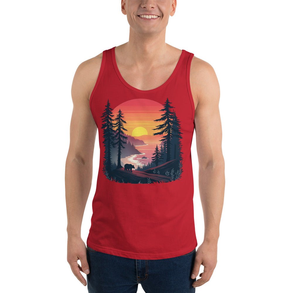 Sunset Bear Men's Tank Top - Men's Shirts - Discovery Co.